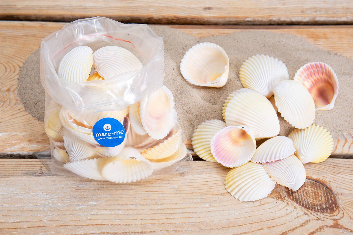 mare-me Große weiße Herzmuschel 250gr Angebot bei HelloDeals