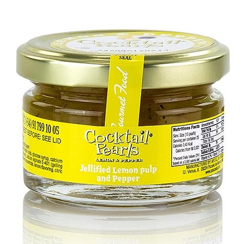 Pescaviar Fruchtkaviar "Zitrone-Pfeffer", Perlgrösse 5mm, Sphären, Cocktail Pearls, 60g. Angebot bei HelloDeals