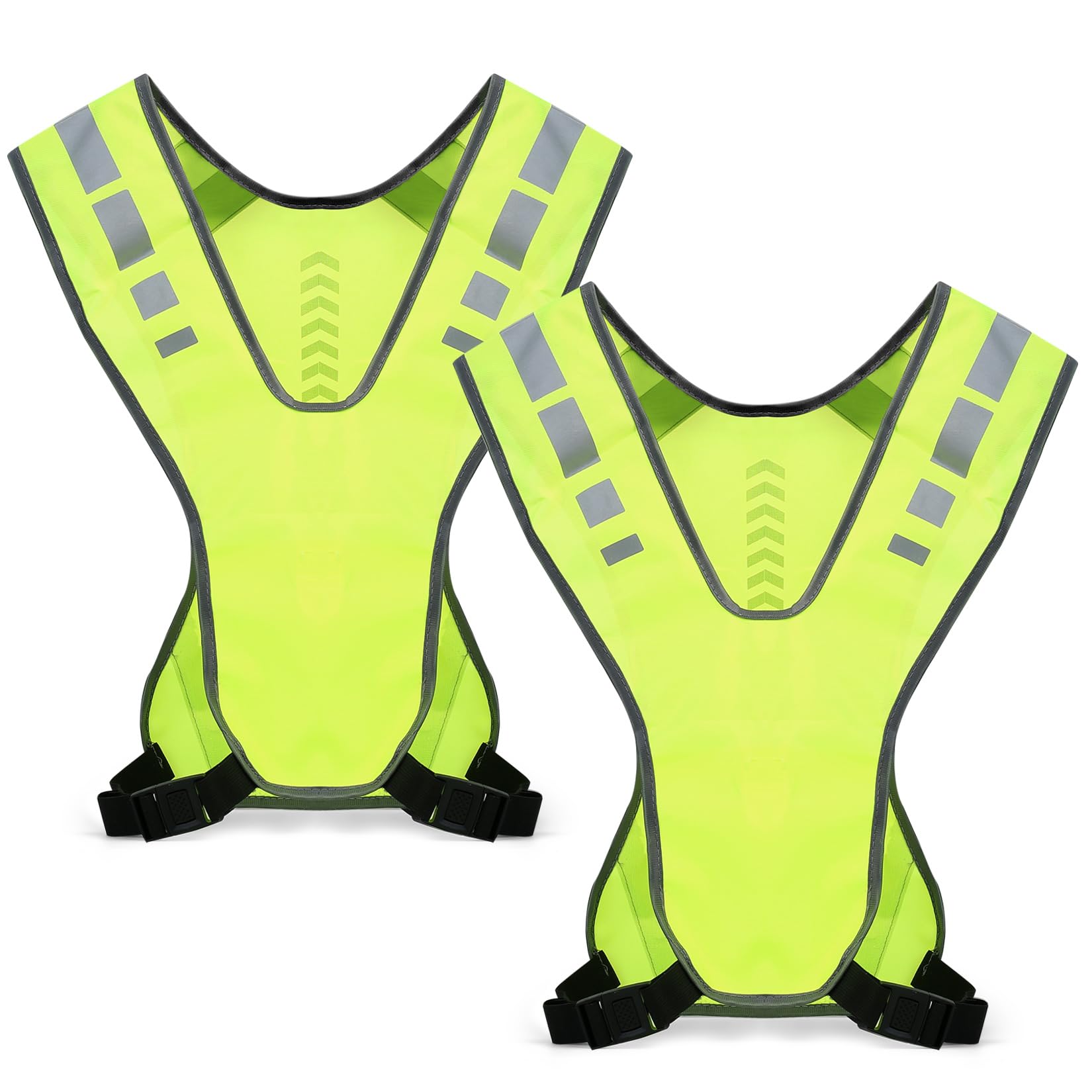 PXARMYYXGS 2 STK Reflektierende Weste, Auto-Warnwesten Auto, Reflektierende Laufweste Herren Damen Reflektoren Sicherheitswesten für Fahrradweste Radfahren Gehen Joggen Laufen zubehör Leuchtweste Angebot bei HelloDeals