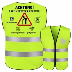 Renteneintritt Geschenk Männer, Ruhestand Geschenke für Männer und Frauen, Achtung! Freilaufender Rentner, Ruhestand Deko Warnweste, Lustige Ruhestand Geschenke für Männer, Abschiedsgeschenk Kollegen Angebot bei HelloDeals