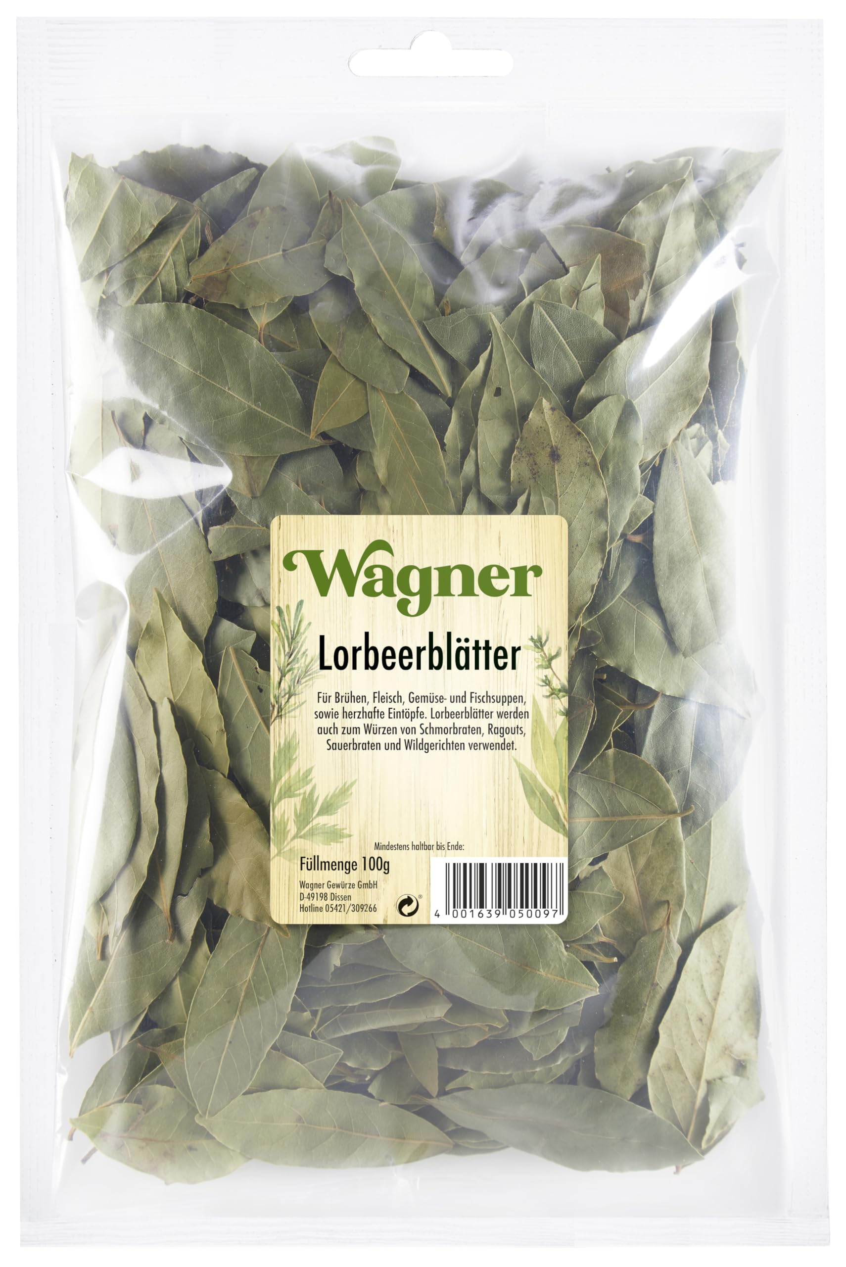 Wagner Gewürze Lorbeerblätter (1 x 100 g) Angebot bei HelloDeals