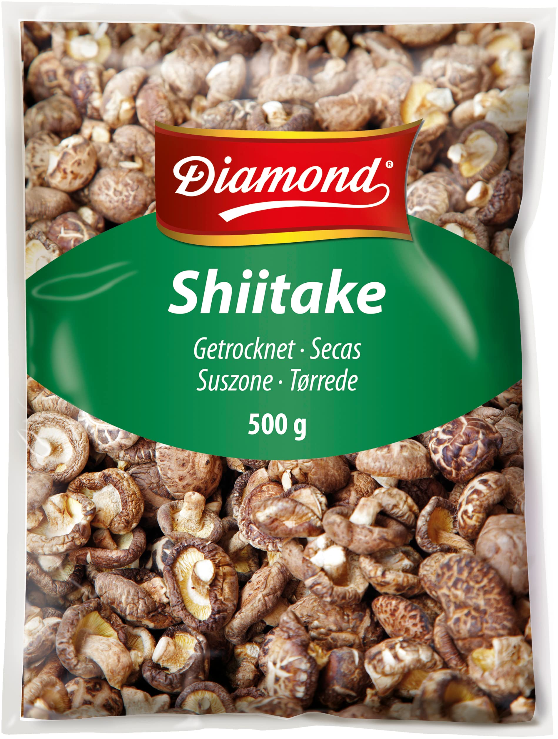 DIAMOND Shiitake Tonko Pilze, getrocknet, asiatische Speisepilze zum Kochen & Essen, natürlich, für Reis und Suppen - 1 x 500 g Angebot bei HelloDeals