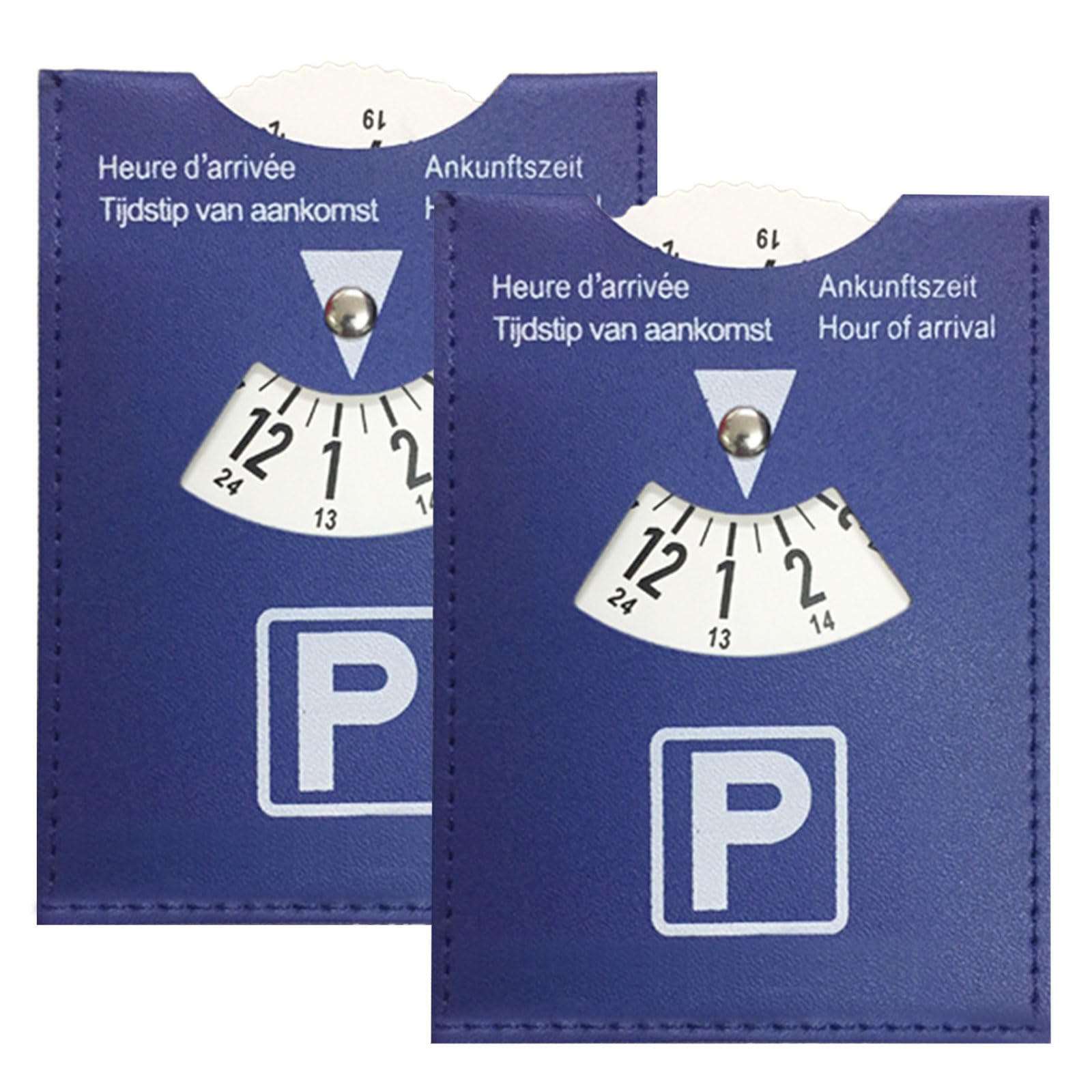 HAPPOW 2 Stück Parkscheiben, Parking Disc PU-Leder, 11 x 15 cm Parkuhr Auto, wendbares Parkschein, Hochauflösendes Display, langlebig, Universell für Autos und Motorräder(Blau) 2 Stück Parkscheiben PU-Leder Angebot bei HelloDeals