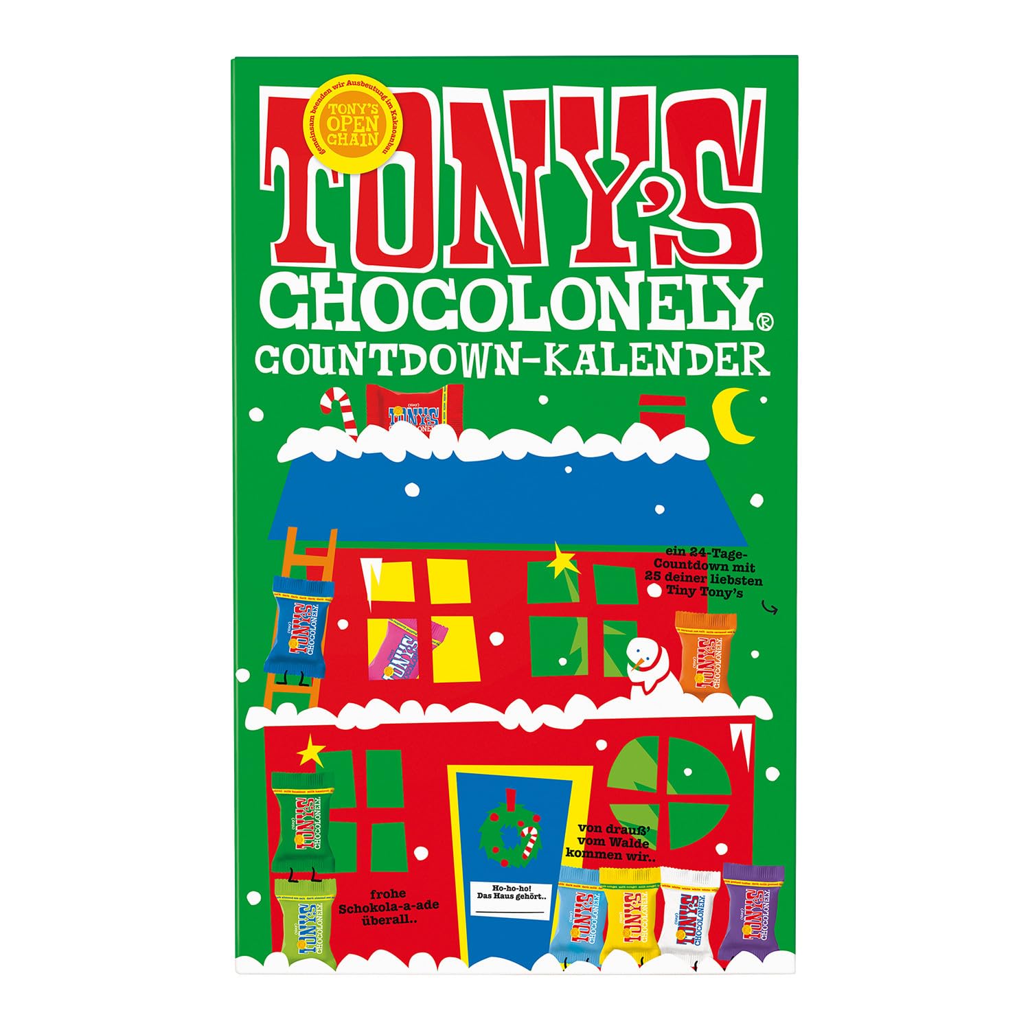 Tony's Chocolonely - Schokolade Weihnachten Adventskalender - 24 Tage - 10 Sorten Tiny Tony's - Viel Vorfreude - Weihnachtsgeschenke - Vegetarisch - Belgian Fairtrade Chocolate 24 Stück (1er Pack) Angebot bei HelloDeals