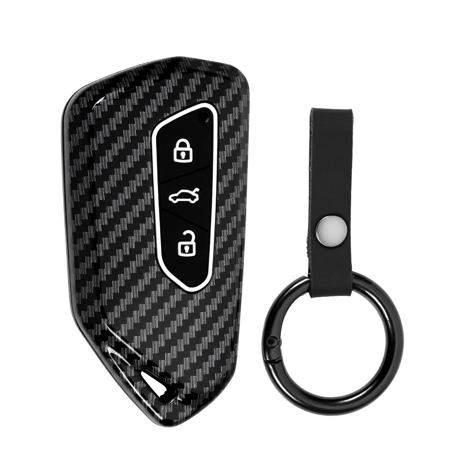 Autoschlüssel Hülle Auto Schlüssel kompatibel VW Golf 8 3-Tasten Autoschlüssel, Auto Schlüsselhülle kompatibel mit Golf 8, ID3, ID4, GTI, GTE, Seat Leon MK4, mit Schlüsselanhänge Angebot bei HelloDeals