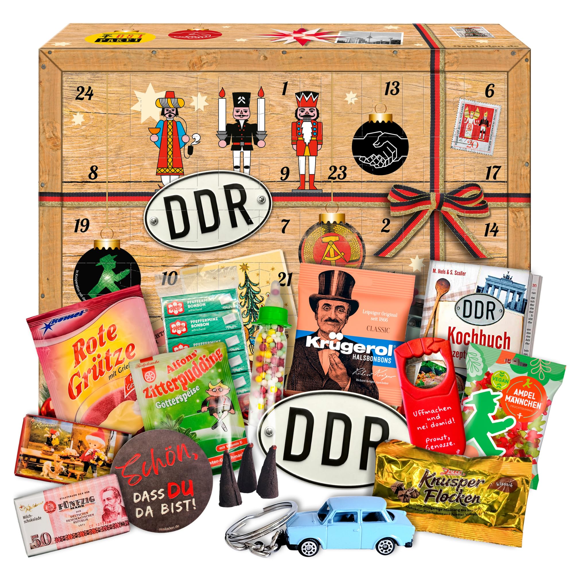 Adventskalender mit 24 Ostprodukten - Spezialitäten aus dem Osten - Version 2025 Angebot bei HelloDeals