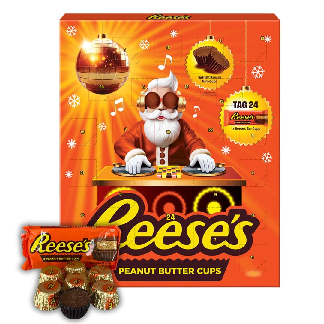 Reese’s Peanut Butter Adventskalender | Erdnussbutter umschlossen von Milchschokolade | Alles außer gewöhnlich |Weihnachtscountdown mit Reese‘s | 1 x 242g Erdnussbutter-Schokolade 242g (1er Pack) Angebot bei HelloDeals