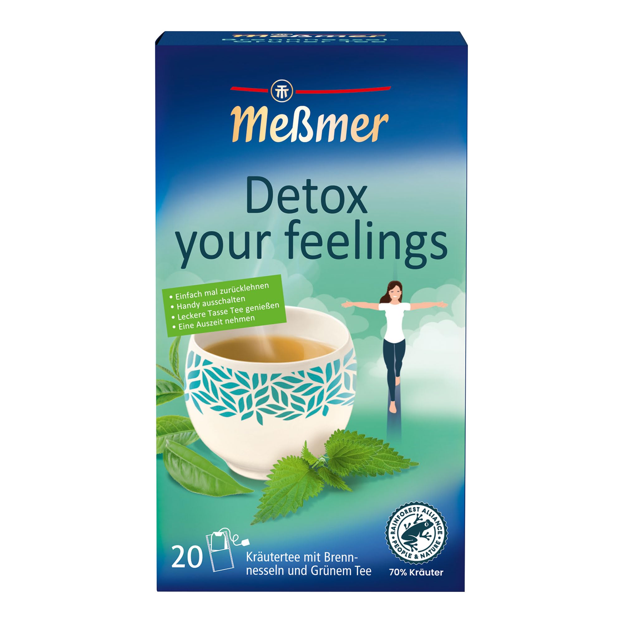 Meßmer DETOX YOUR FEELINGS | Kräutermischung mit Brennnessel & Grünem Tee | 20 Teebeutel Angebot bei HelloDeals