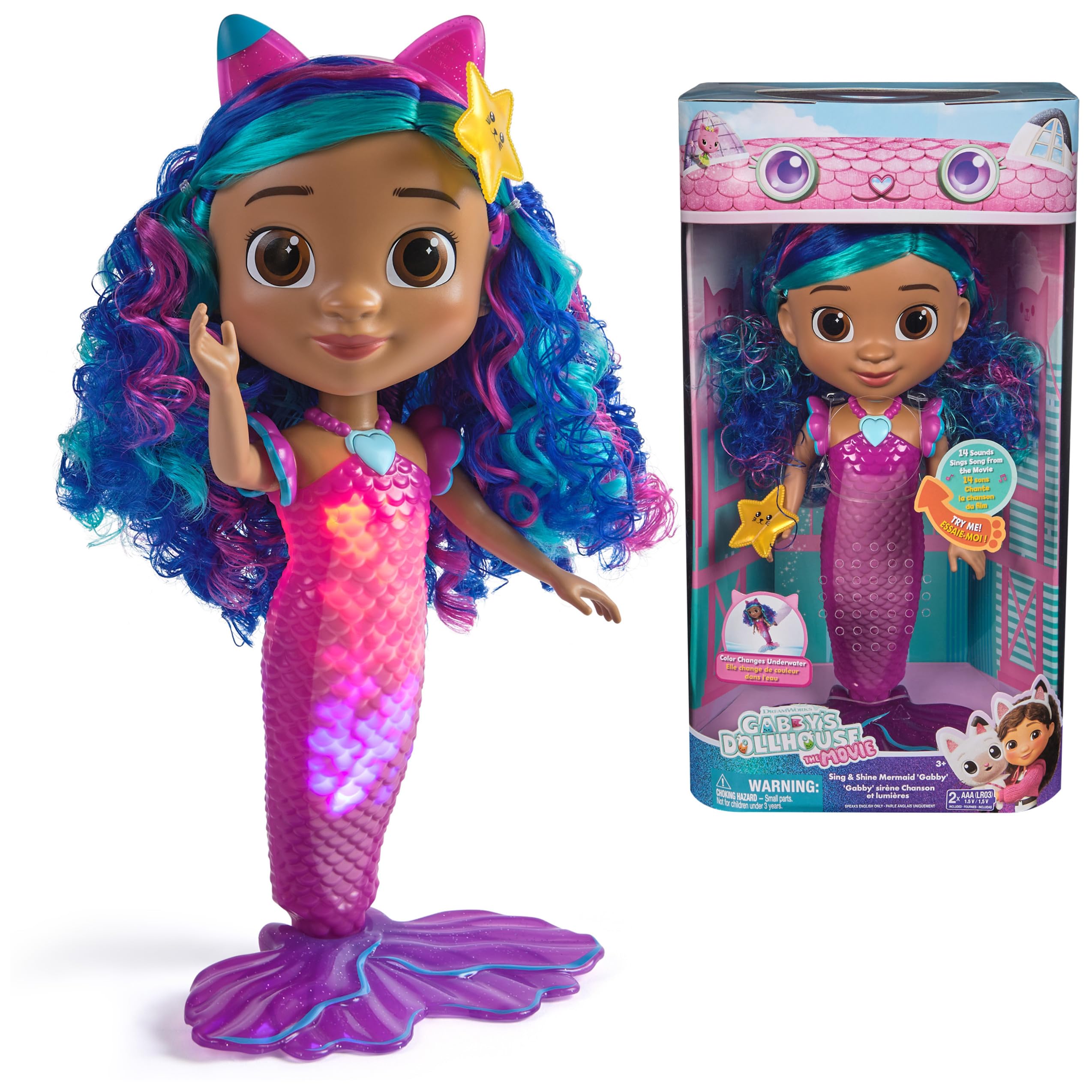 Gabby's Dollhouse: The Movie Sing & Shine Mermaid Gabby Angebot bei HelloDeals