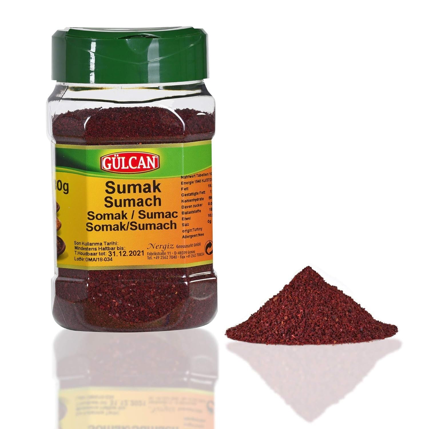 Sumach Gewürz 180g Edle & Praktische Kräuter Box mit Dosier Öffnungen Orientalisches Sumak Gewürz Beliebtes Essigbaumgewürz Hochwertig dosiert Angebot bei HelloDeals