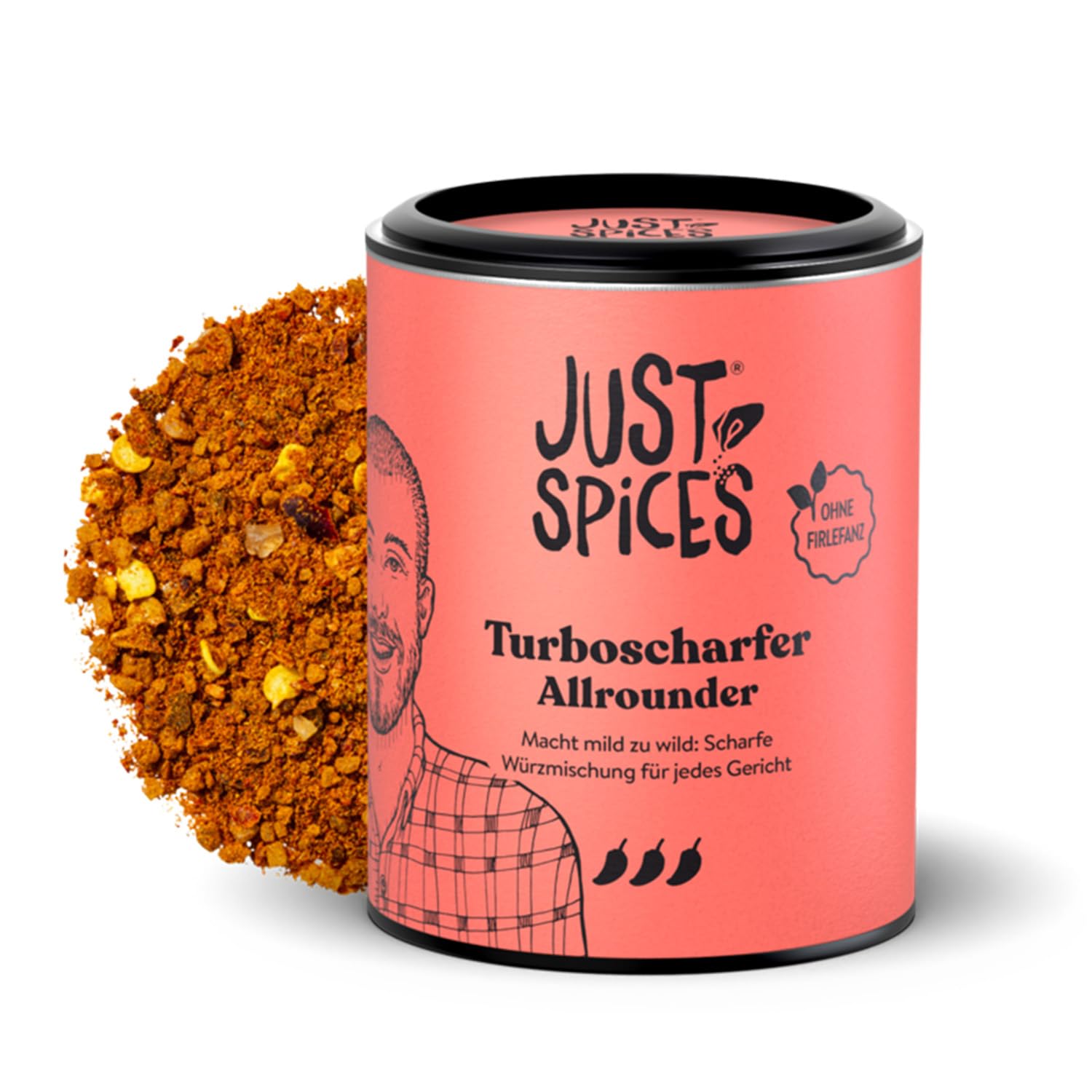 Just Spices Turbo Scharfer Allrounder I Mehr Wumms für jedes Gericht mit dreifach Chili I Gewürzdose, 61 g Angebot bei HelloDeals