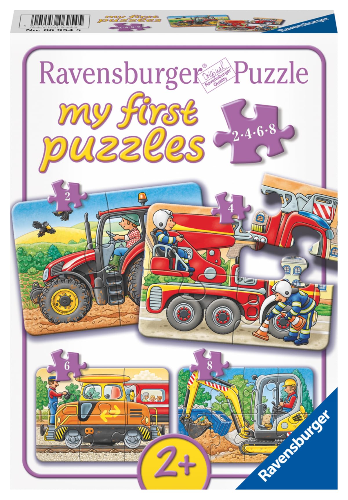 Ravensburger Kinderpuzzle - 06954 Bei der Arbeit - My First Puzzle mit 2,4,6,8 Teilen - Puzzle für Kinder ab 2 Jahren Single Angebot bei HelloDeals