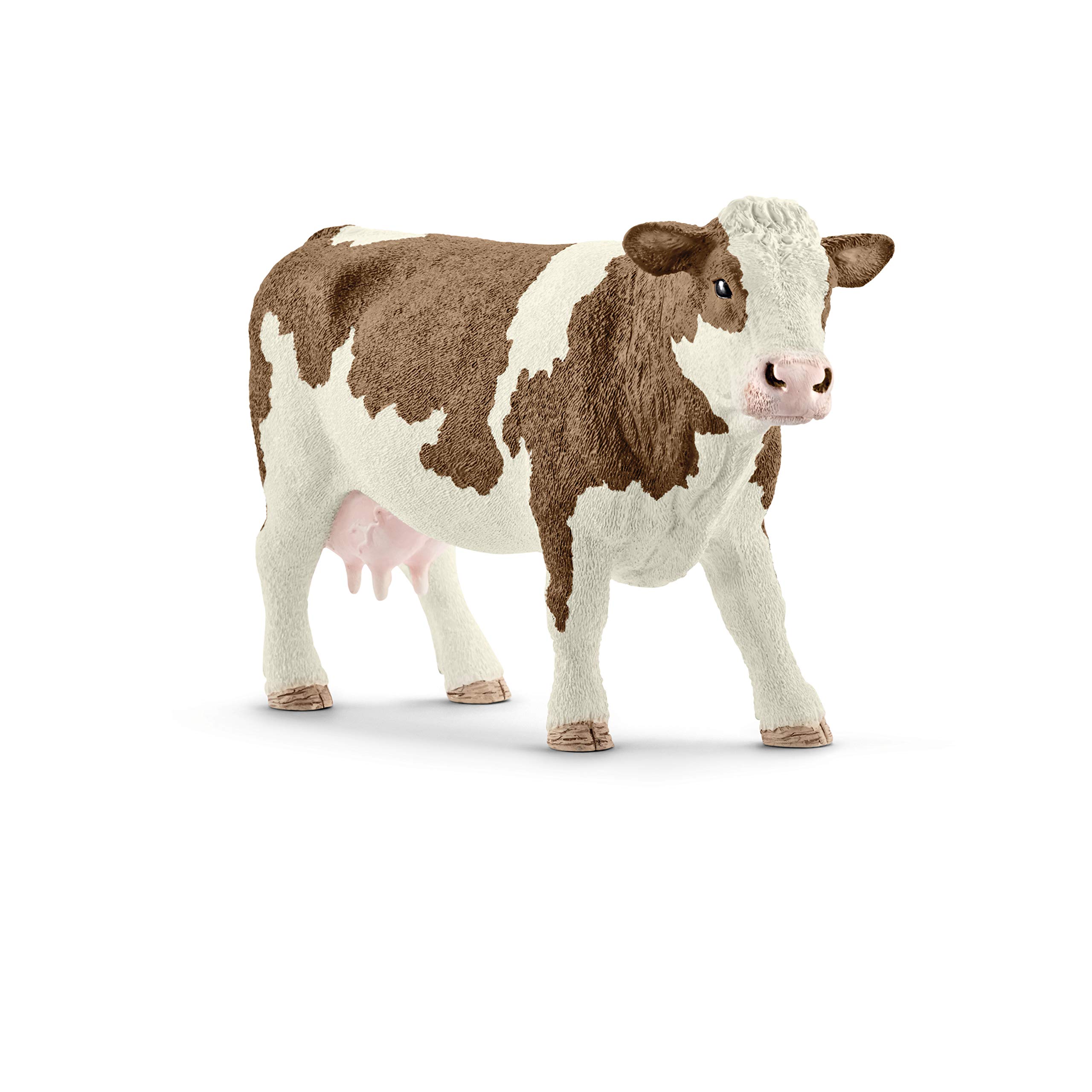 SCHLEICH Farm World | Fleckvieh-Kuh 13801 Bauernhof Spielfigur | detailgetreue Tierfiguren | tolles Geschenk für Jungen und Mädchen | Bauernhof Spielzeug ab 3 Jahre | 13 x 4 x 8 cm Single Angebot bei HelloDeals