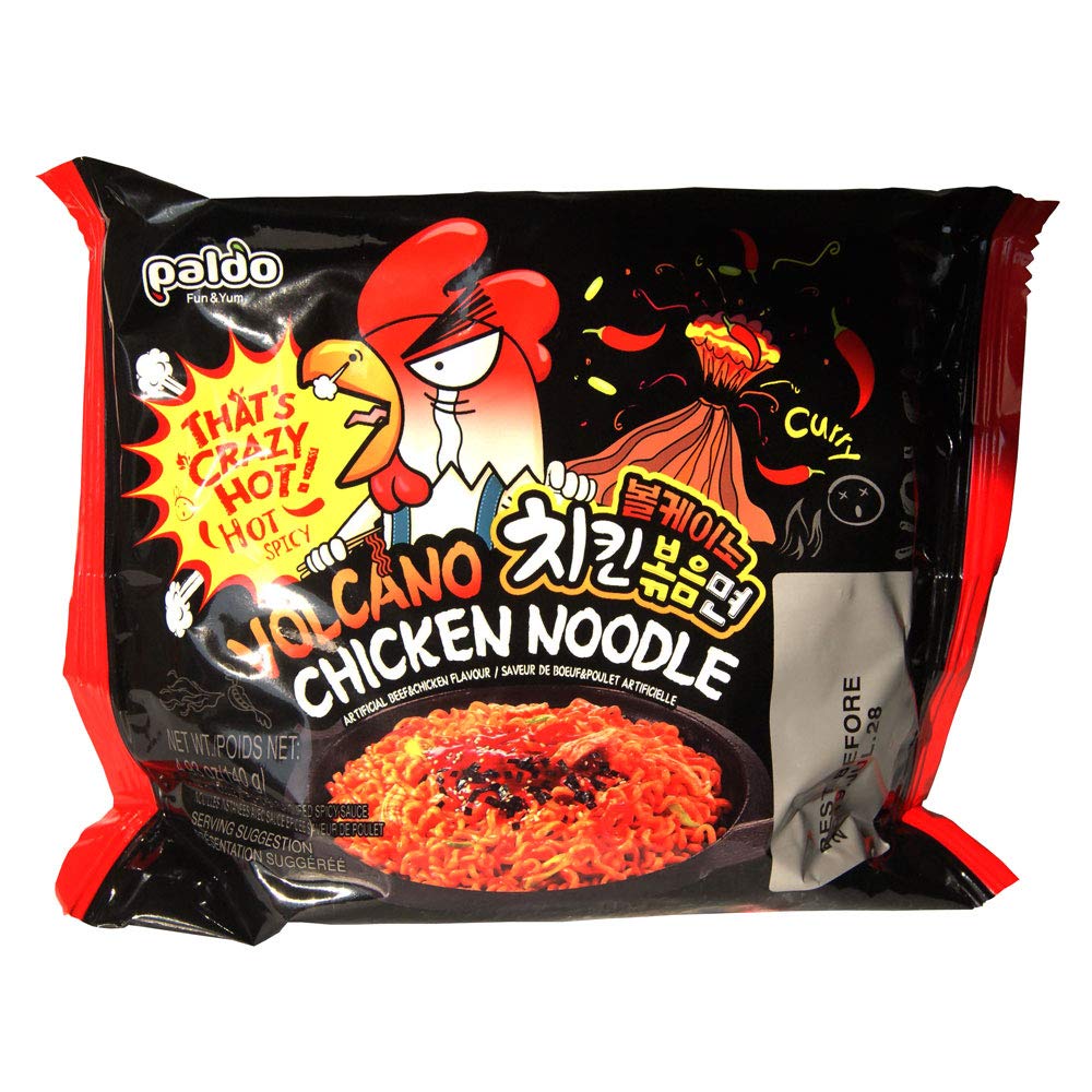 16x Hähnchen Nudeln sehr scharf a 140g Instantnudeln aus Korea Volcano Chicken Noodle Huhn Angebot bei HelloDeals