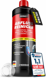 PRINOX Abflussreiniger 1000ml EXTRA STARK - Profi Rohrreiniger löst Haare, Essensreste & schwerste Verstopfungen - Rohrfrei gegen hartnäckige Verstopfungen & üble Gerüche - Biologisch abbaubar 1er (1 x 1L) Angebot bei HelloDeals