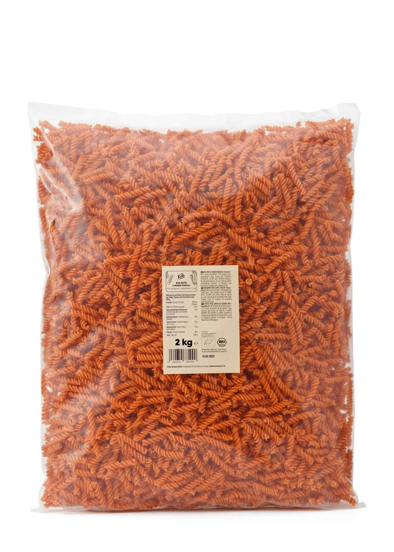 KoRo - Hoher Proteingehalt - Bio-Qualität - Hoher Ballaststoffgehalt - Alternative zu Pasta aus Hartweizengrieß Rote Linsen Fusilli Angebot bei HelloDeals