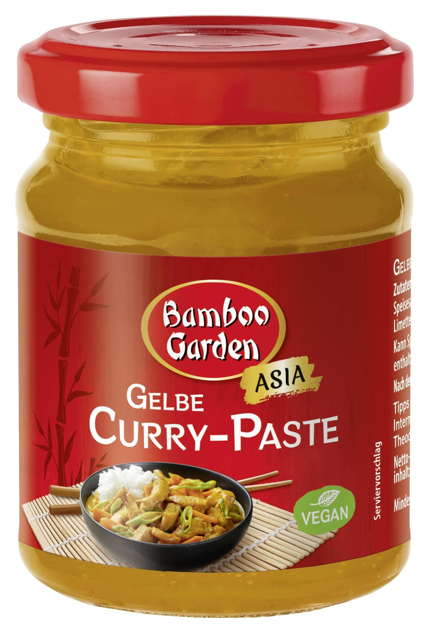 Bamboo Garden - Gelbe Currypaste , Aus natürlichen Zutaten , Optimal für thailändische Curry-Gerichte , 1 x 125 g Angebot bei HelloDeals