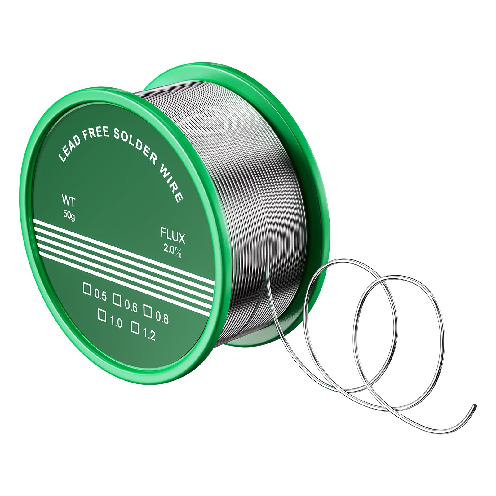 Magrimaxio lötzinn mit flussmittel, lötdraht bleifrei, soldering wire mit kolophonium kern, bleifreier löt draht elektronik, Sn99.3 Cu0.7, 50g/1mm, für Reparatur Elektrolöten Heimwerken Angebot bei HelloDeals