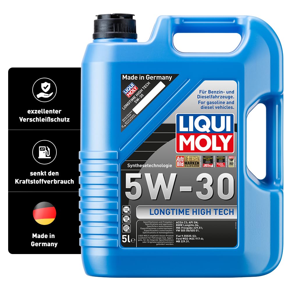 LIQUI MOLY Longtime High Tech 5W-30 | 5 L | Synthesetechnologie Motoröl | Art.-Nr.: 1137 5 Liter Motoröl Angebot bei HelloDeals