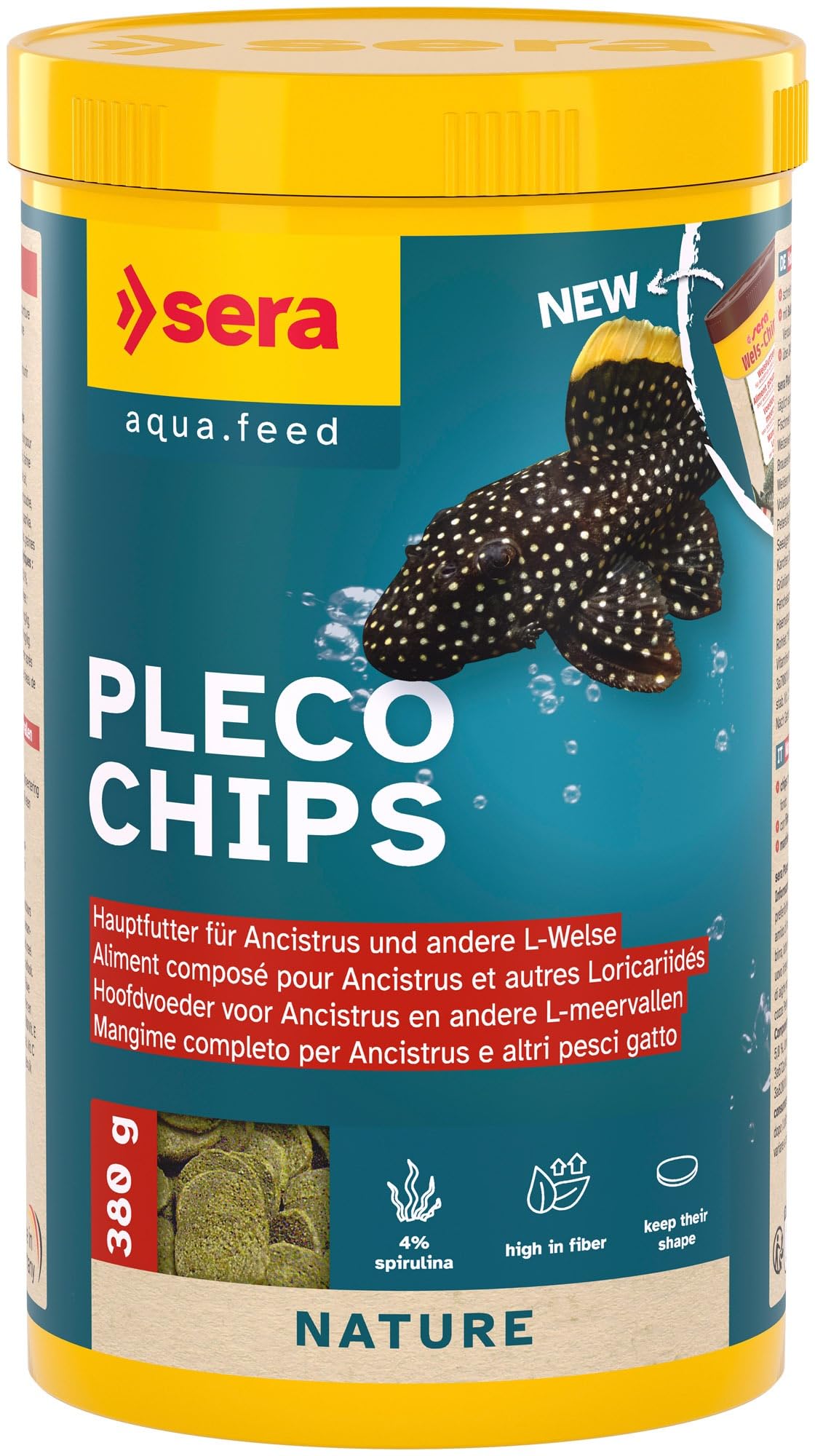 sera Pleco Chips 1.000 ml (380 g) | Wels Futtertabletten Chips für gesunde Bodenfische | Welsfutter Aquarium mit hoher Futterverwertbarkeit | Wels Futter | Fischfutter Aquarium Made in Germany 1 l (1er Pack) Chips Angebot bei HelloDeals
