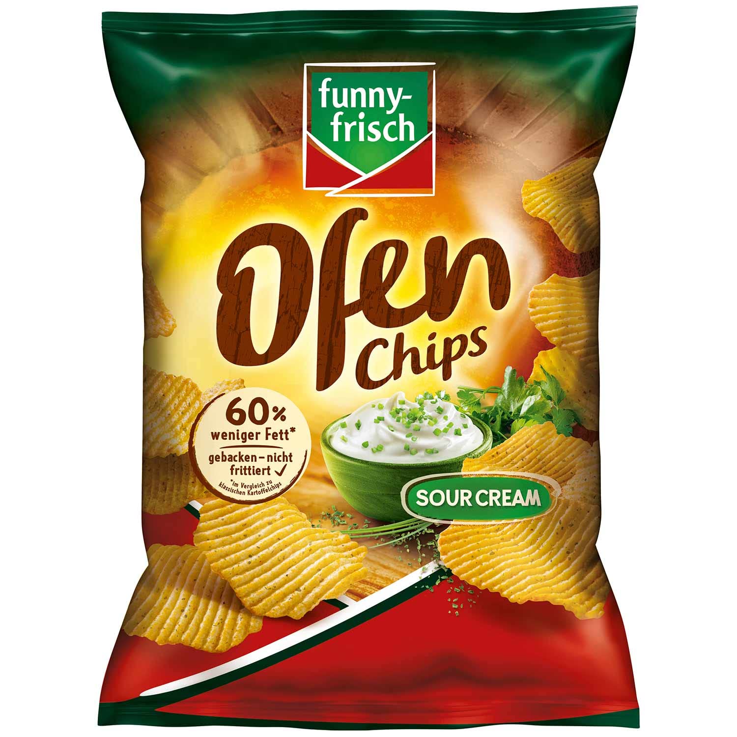 funny-frisch Ofen Chips Sour Cream, 125 g Sour Cream 125 g (1er Pack) Angebot bei HelloDeals