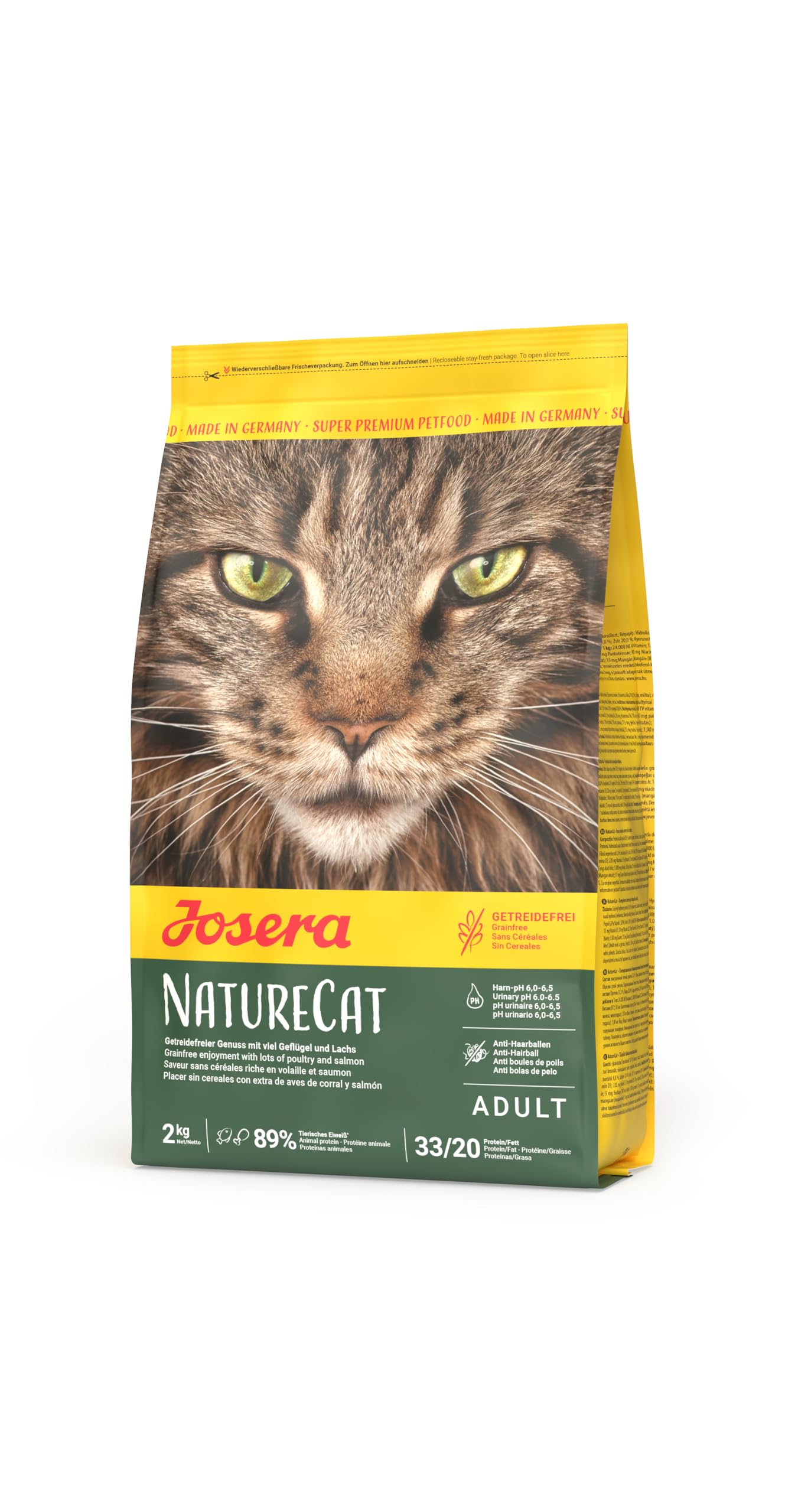 JOSERA NatureCat (1 x 2 kg) | Adult | Premium Trockenfutter für ausgewachsene Katzen | Lachs & Geflügel | erlesene Kräuter & gesunde Früchte | getreidefrei | Katzenfutter | 1er Pack Geflügel, Lachs 2 kg (1er Pack) Angebot bei HelloDeals