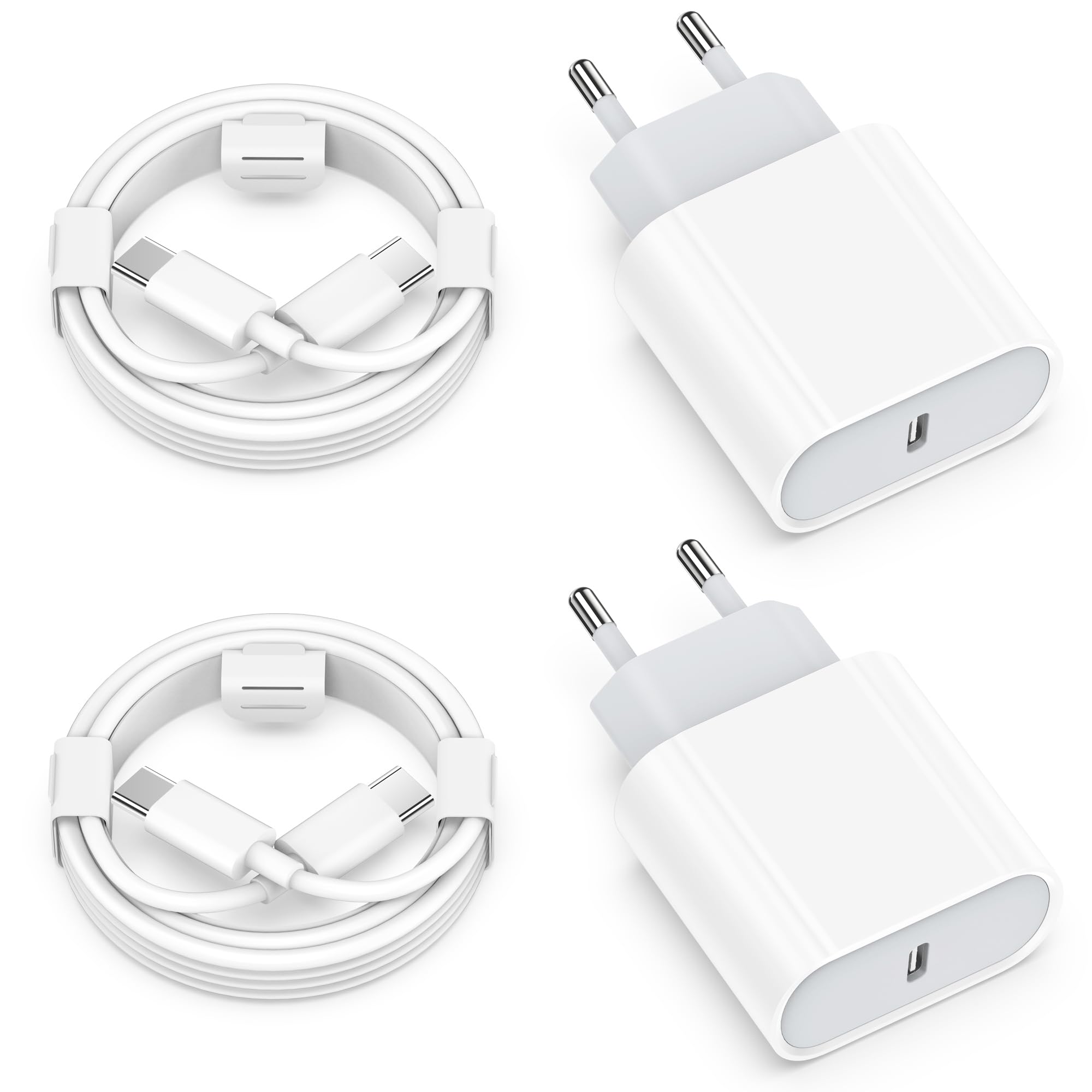 USB C Ladegerät Netzteil - USBC Schnellladegerät Replacement for iPhone 16/16 Pro/16 Pro Max/16 Plus/15, 25W USB C Schnellladekabel Handy Stecker Adapter Ladestecker Ladekabel, mit 2M Kabel Duaermen Angebot bei HelloDeals