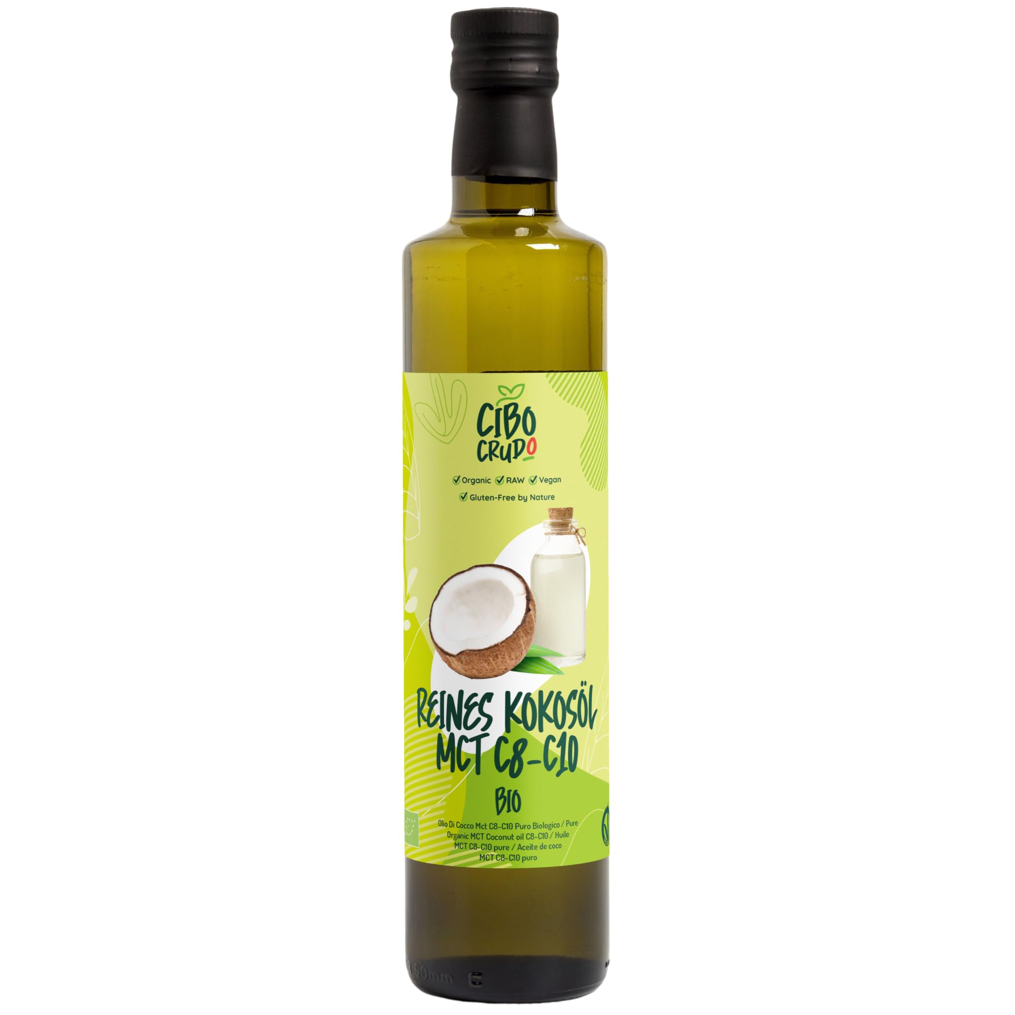 MCT Öl Bio - 500ml. Kokos MCT Öl C8 C10 Kalt Gepresst 100% Natürlich und Rein für Low Carb Keto und Paleo Diäten. MCT Kokosöl Vegan und Non GMO. Organic MCT Oil. MCT C8 C10 500 ml (1er Pack) Angebot bei HelloDeals
