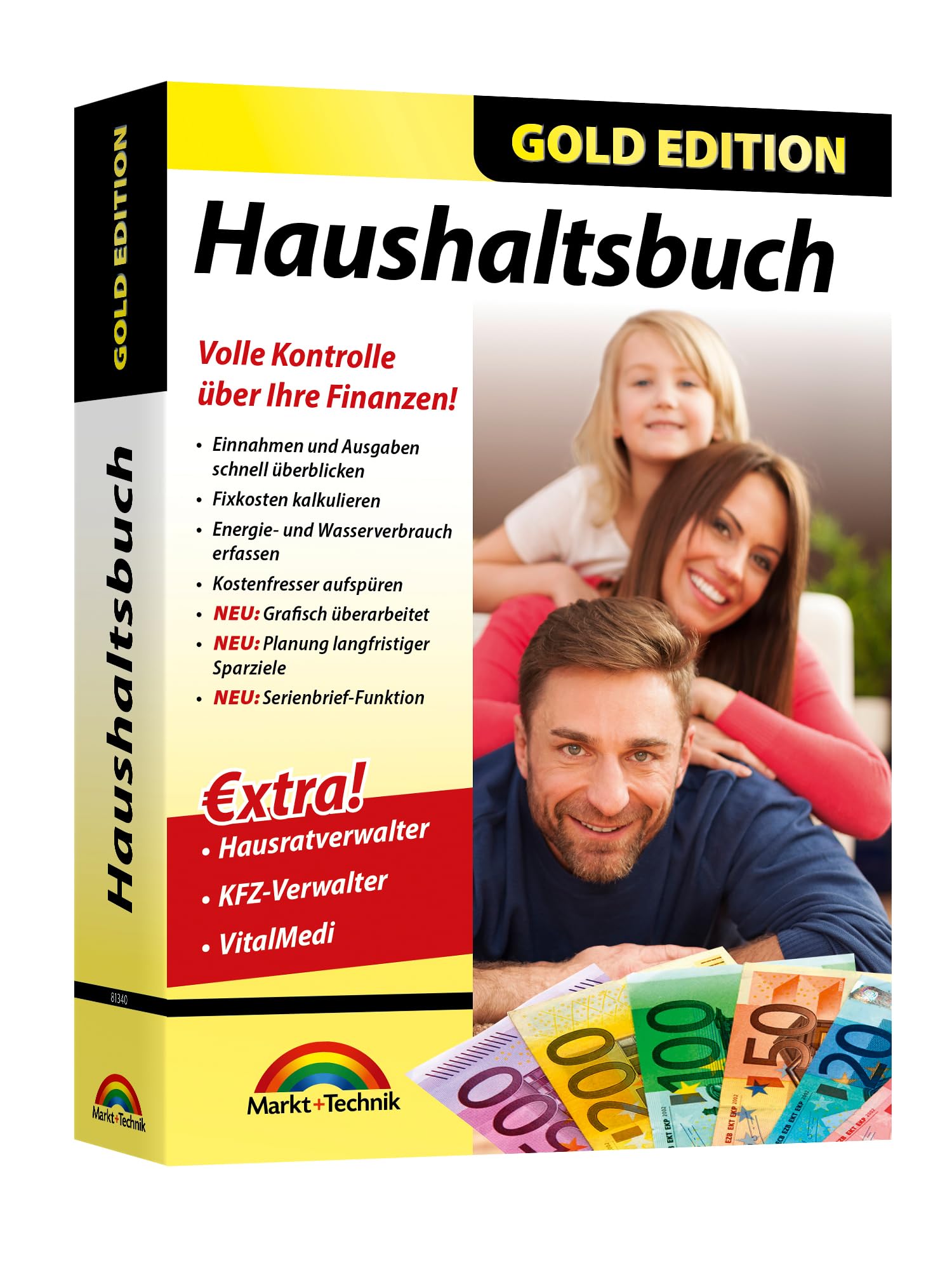 Haushaltsbuch 2025 - Einnahmen und Ausgaben im Überblick - EXTRA: mit Medizinverwaltung, Hausratverwalter, KFZ Verwalter für Windows 11 / 10 / 8.1 / 8 / 7 / Angebot bei HelloDeals