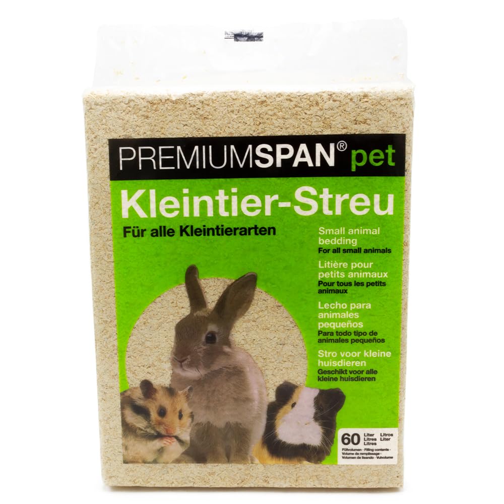 PREMIUMSPAN pet Kleintier-Streu Hobelspäne, 60l – 3.5 kg Unparfümiert Angebot bei HelloDeals