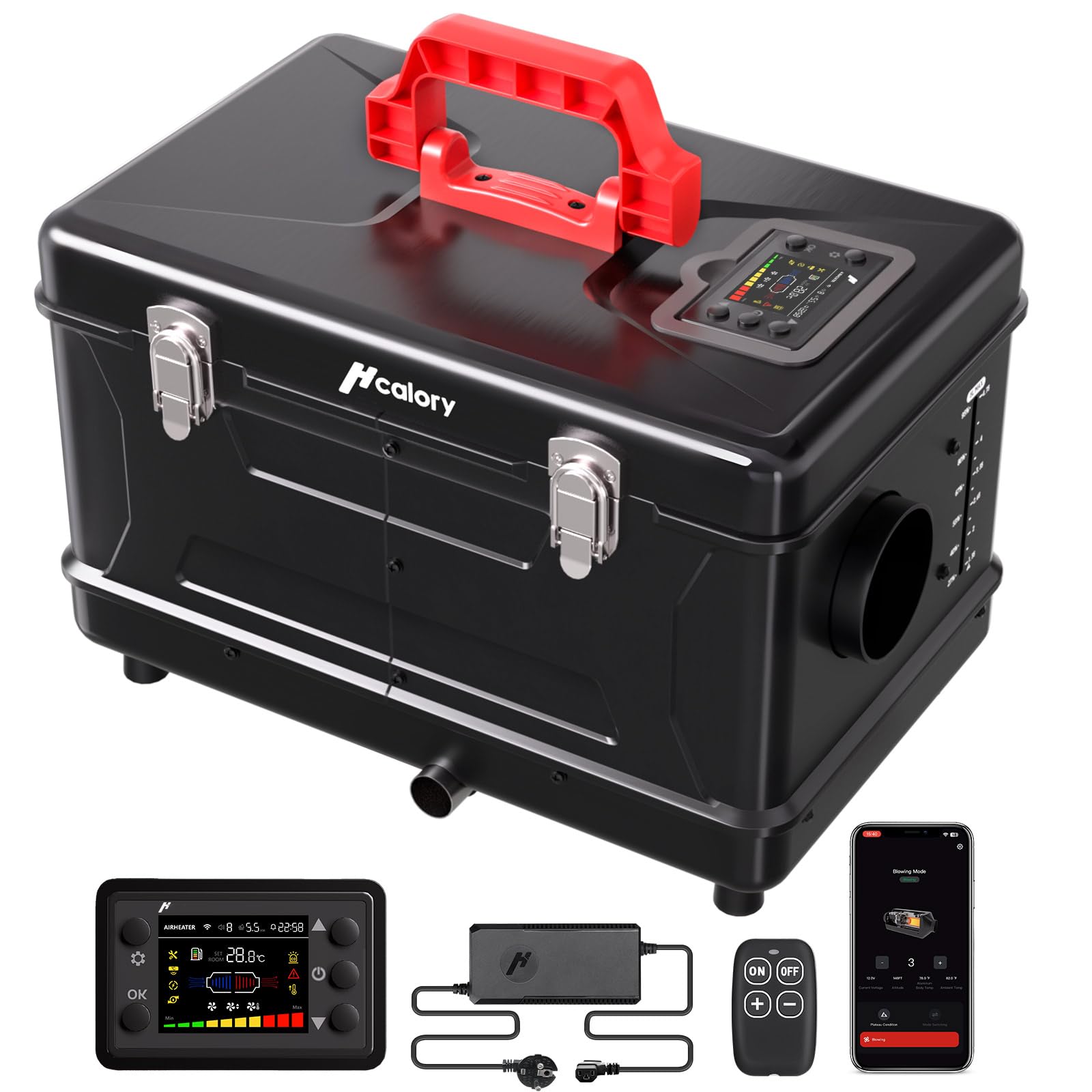 8kW Diesel Standheizung, Toolbox Compact 2S 220-240V AC & 12/24V DC, 0,12–0,36 l/h Tragbare Dieselheizung mit APP & Adapter, Adaptiver Plateau-Modus 5500m max,Leiser Betrieb ohne Ticken, 2025 Upgrade Angebot bei HelloDeals