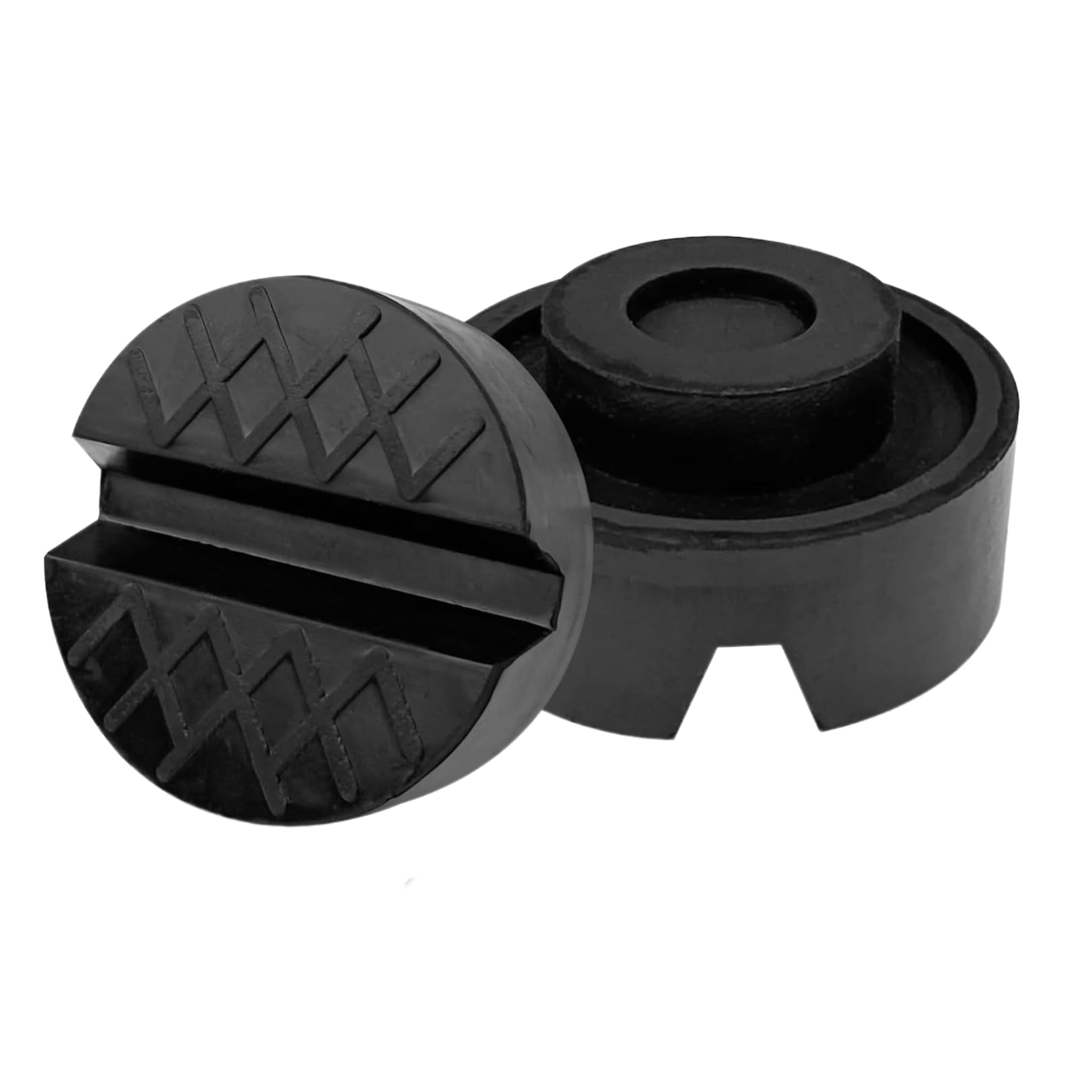 2 Stück Wagenheber Gummiauflage, Universelle Gummiauflage für Fahrzeugheber, Gummiblock Hebebühne Wagenheber Auflage, Gummi Jack Pad für Wagenheber Rangierwagenheber Unterstellbock, (65mm, Schwarz) Angebot bei HelloDeals