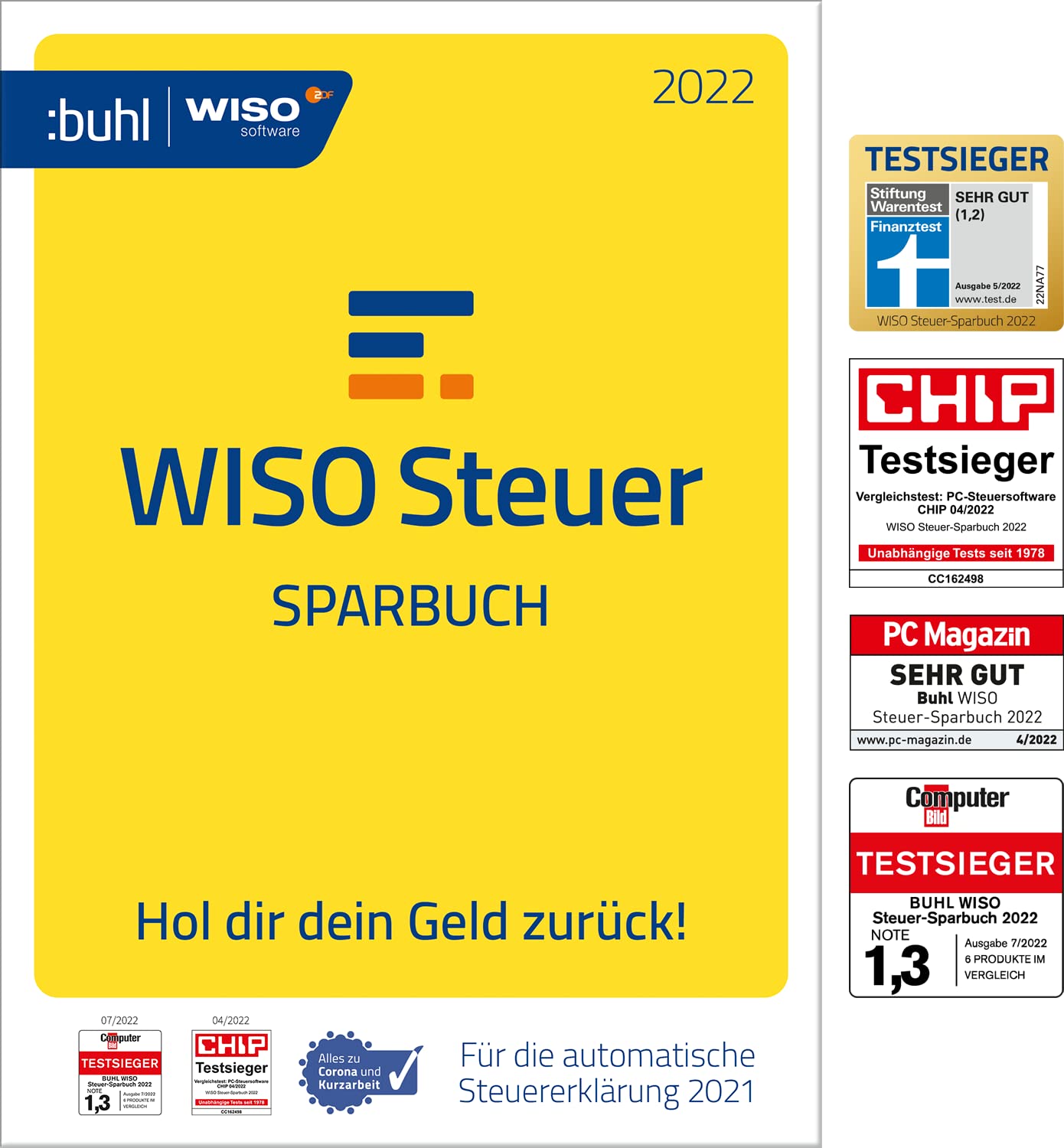 WISO Steuer-Sparbuch 2022 (für Steuerjahr 2021 | PC | Digitaler Download Aktivierungscode per E-Mail Angebot bei HelloDeals