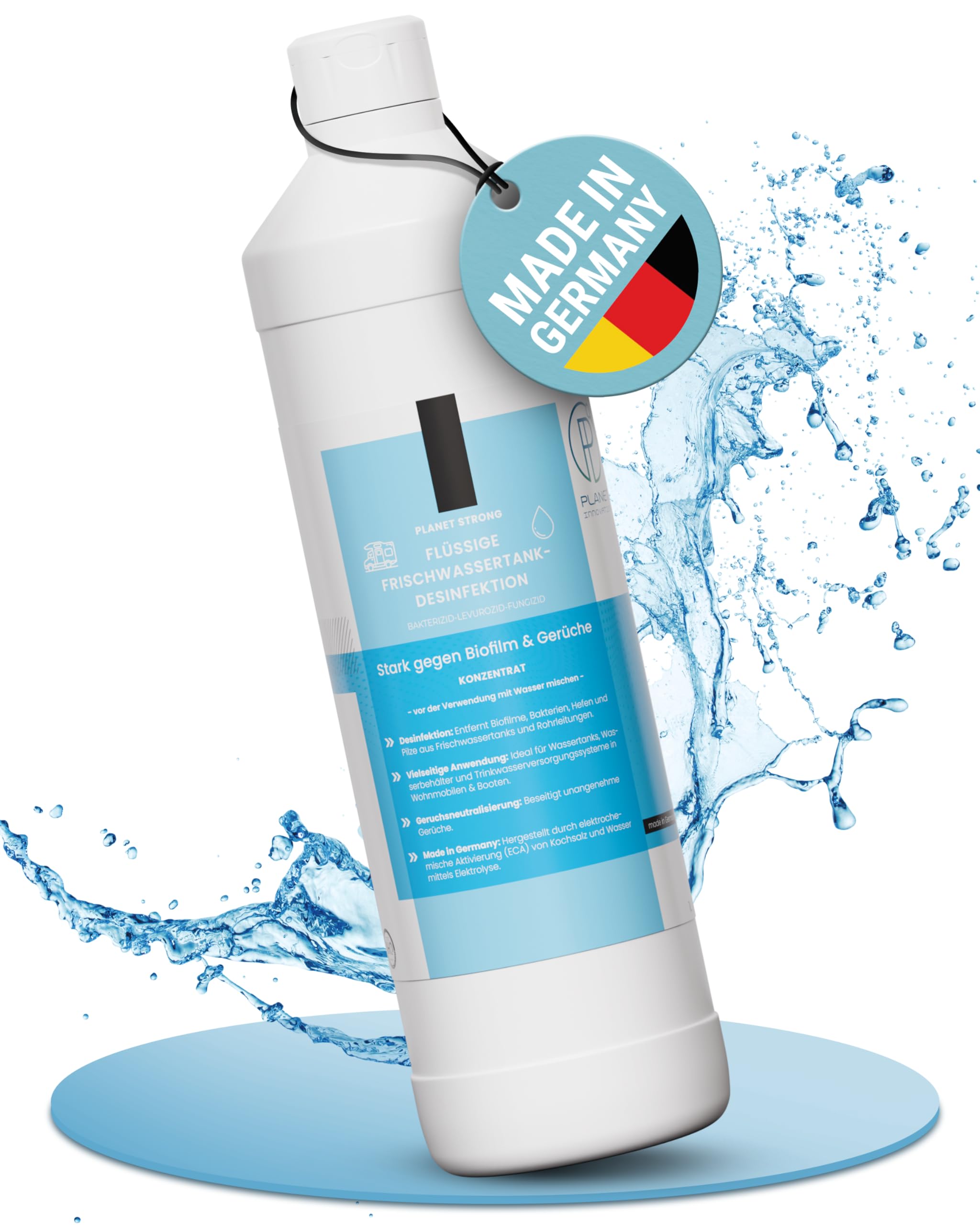 1L Frischwassertank-Reiniger für Wohnmobil & Wohnwagen – Planet Strong® zur Tankhygiene | Tankdesinfektion | Made in Germany | Flasche 1 l (1er Pack) Angebot bei HelloDeals