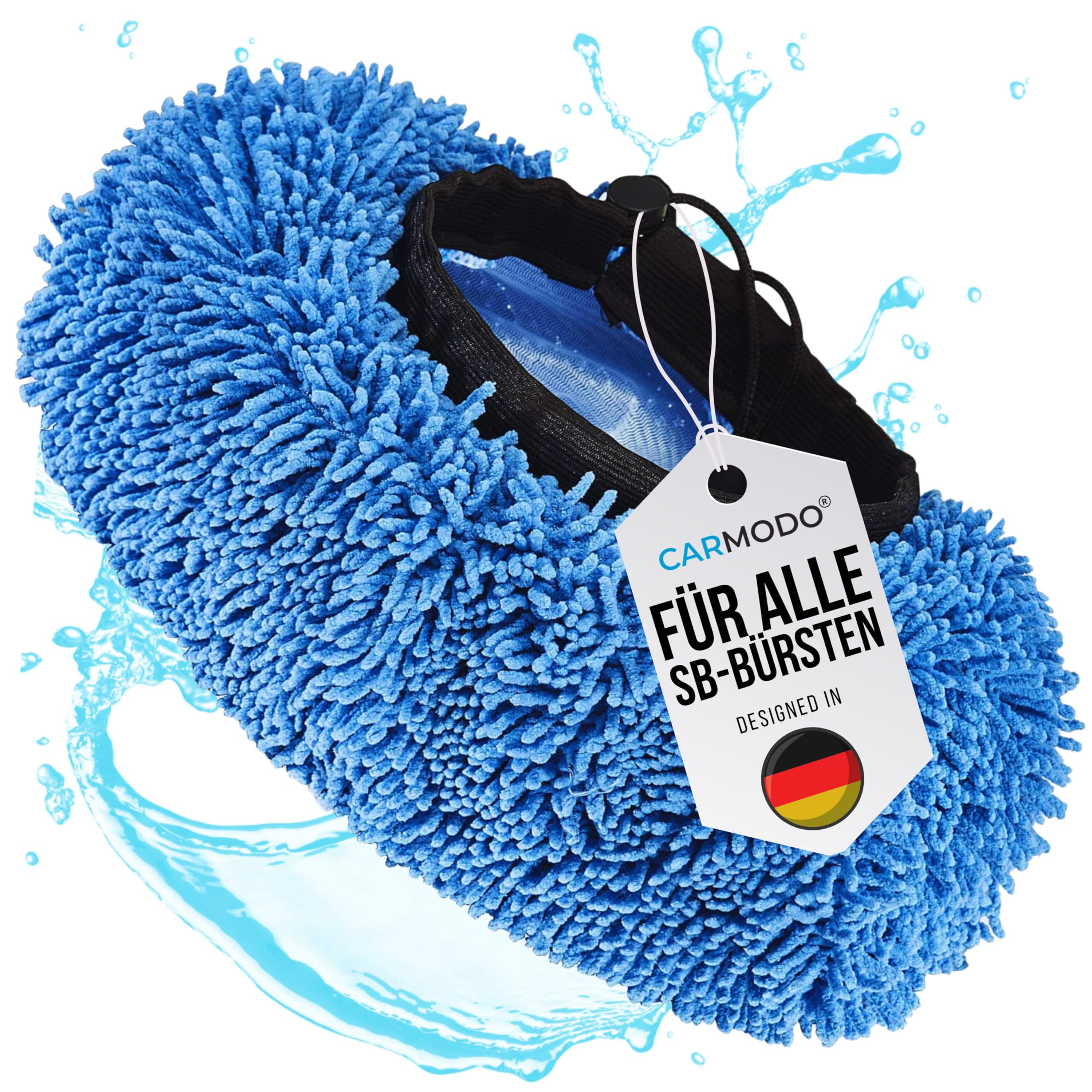 CARMODO® Mr.BOB Premium Waschbürstenüberzug für die Auto Waschbürste, Lackschonender Bürstenüberzug für SB Waschanlagen | Brush Cover | Mikrofaser Autoschwamm | Car Wash MR.BOB Waschbürstenüberzug Blau Angebot bei HelloDeals