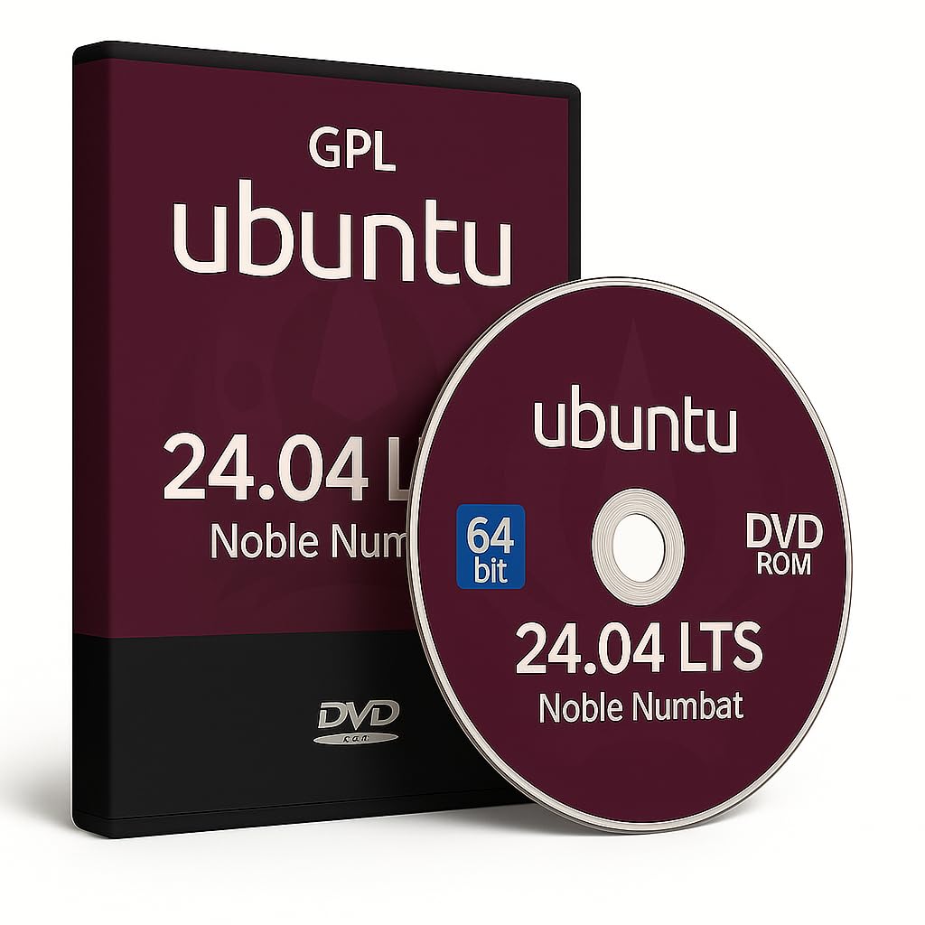 Ubuntu 24.04 LTS „Noble Numbat“ – Desktop 64-Bit – Live-/Installations-DVD mit Anleitung | UEFI/Legacy & Secure-Boot | Deutsch & mehrsprachig Angebot bei HelloDeals