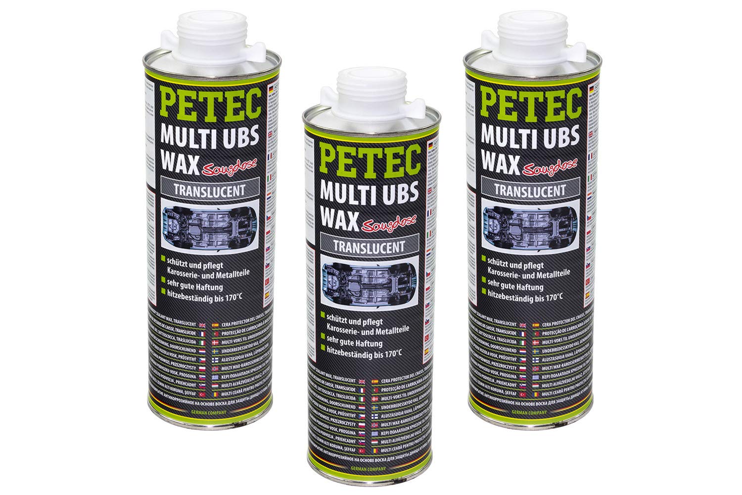 Petec UBS Wax Unterbodenschutz auf Wachsbasis 3 Liter Saugdose transparent Angebot bei HelloDeals