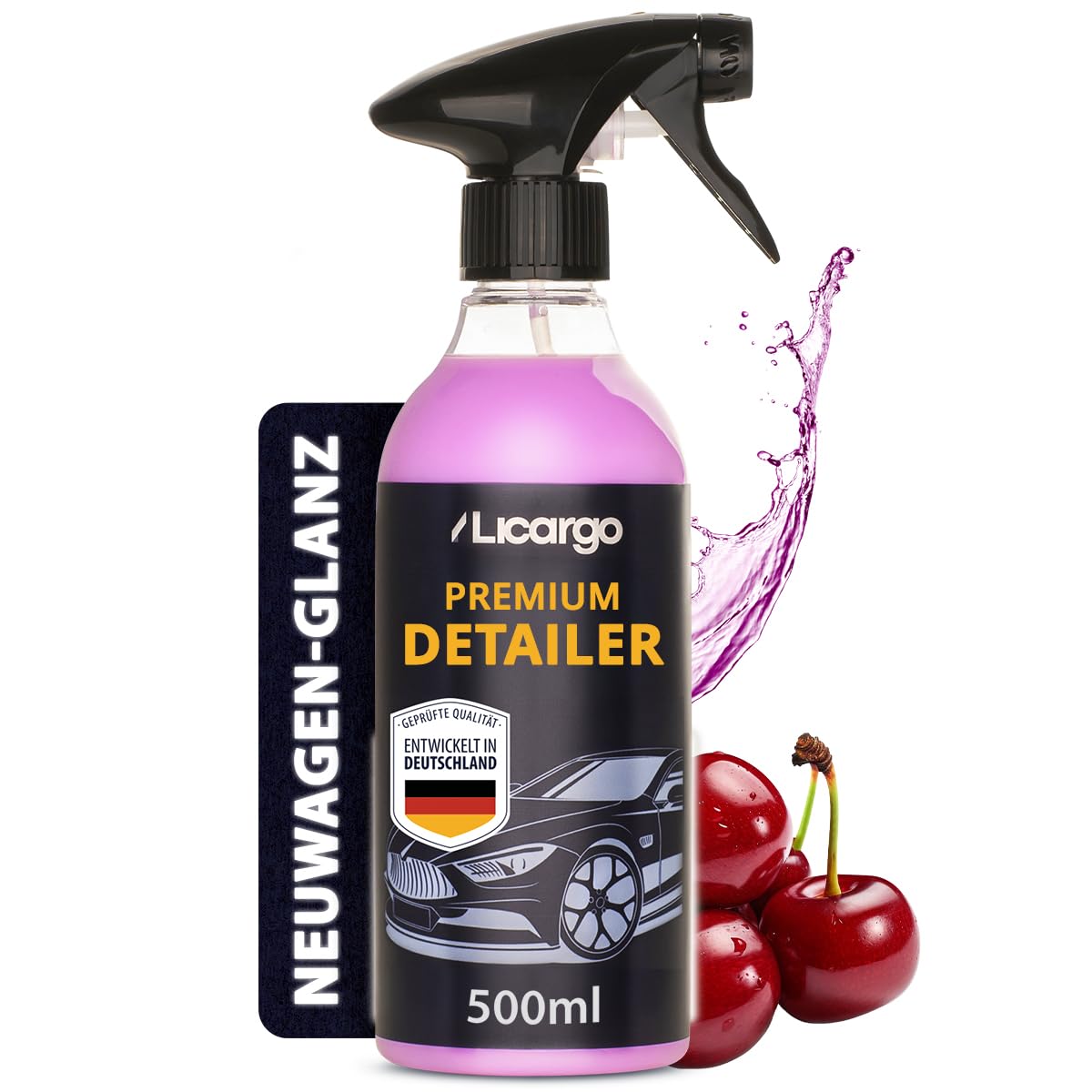 LICARGO® Detailer (500ml) - unglaublicher Glanz & Abperleffekt - schnelle Lackpflege fürs Auto - Quick Detailer Auto als Sprühversiegelung & Lackreiniger, Schnellversiegelung Angebot bei HelloDeals