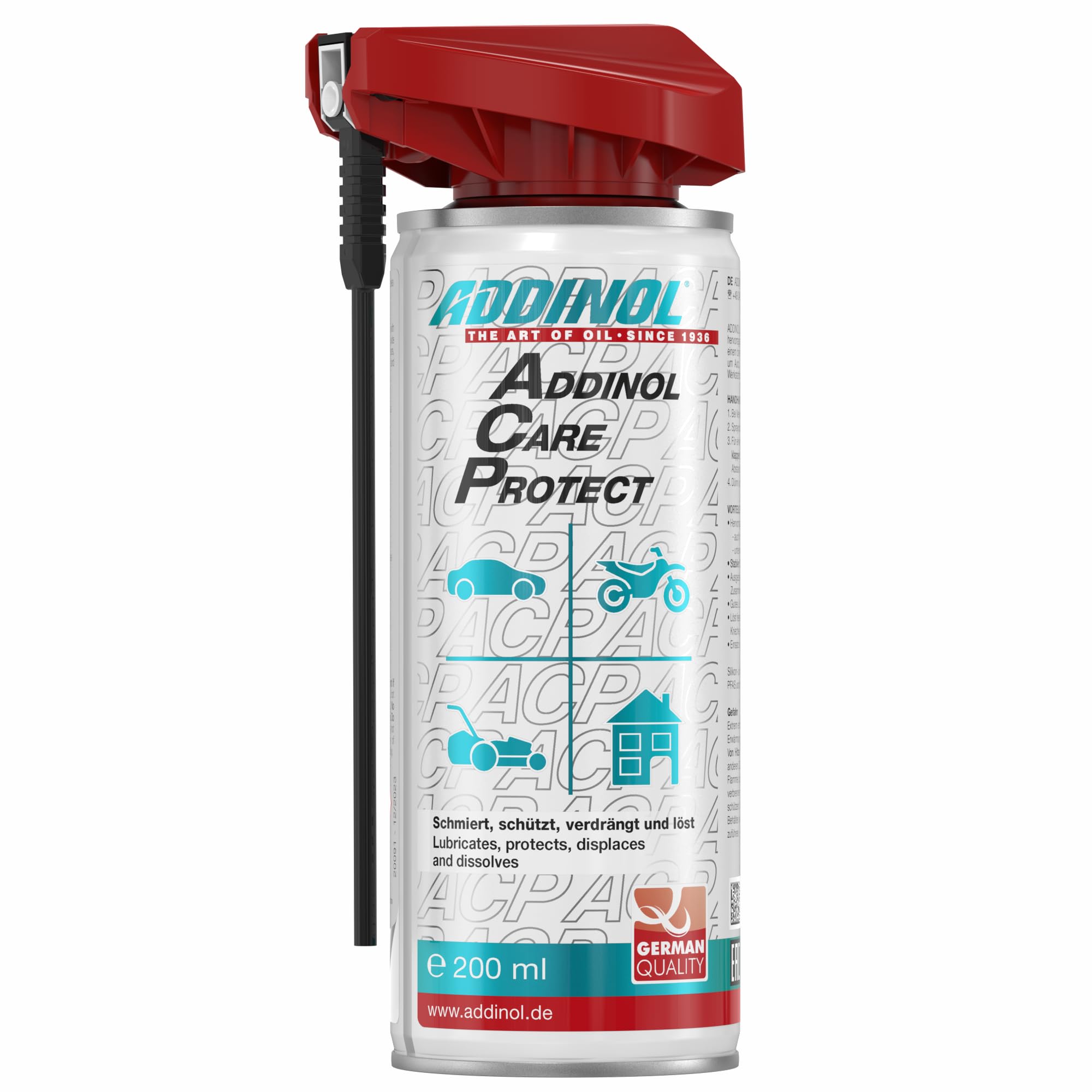 Addinol Care Protect ACP Spray | umweltfreundliches Multifunktionsspray für Auto, Fahrrad, Haus & Werkstatt | 200 ml Korrosionsschutz, Rostlöser, Schmiermittel, Reinigung, Pflege & Schutz, geruchslos 1 Angebot bei HelloDeals