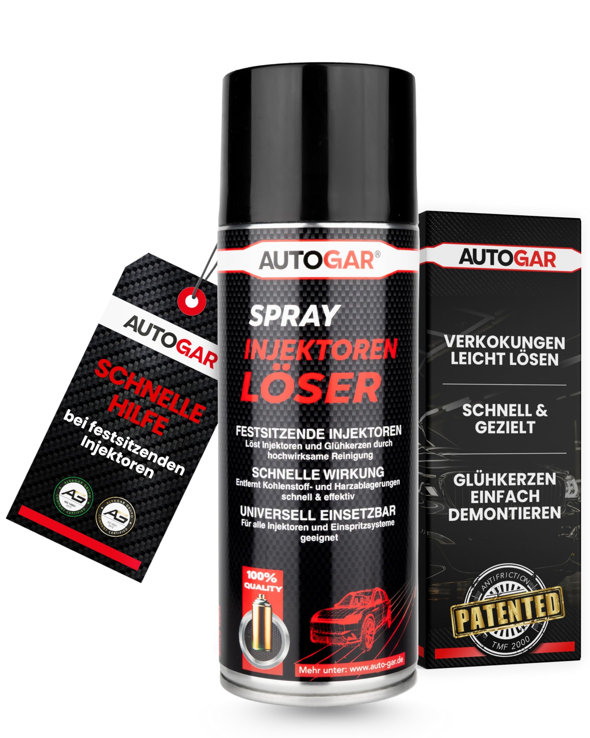 AUTOGAR® Injektor Löser Spray 400ml - Für festsitzende Diesel-Injektoren & Glühkerzen - Mit Kälteschock-Effekt & Hochwirksamer Kriechformel - Rostlöser Spray bei Verkokung & Korrosion Angebot bei HelloDeals
