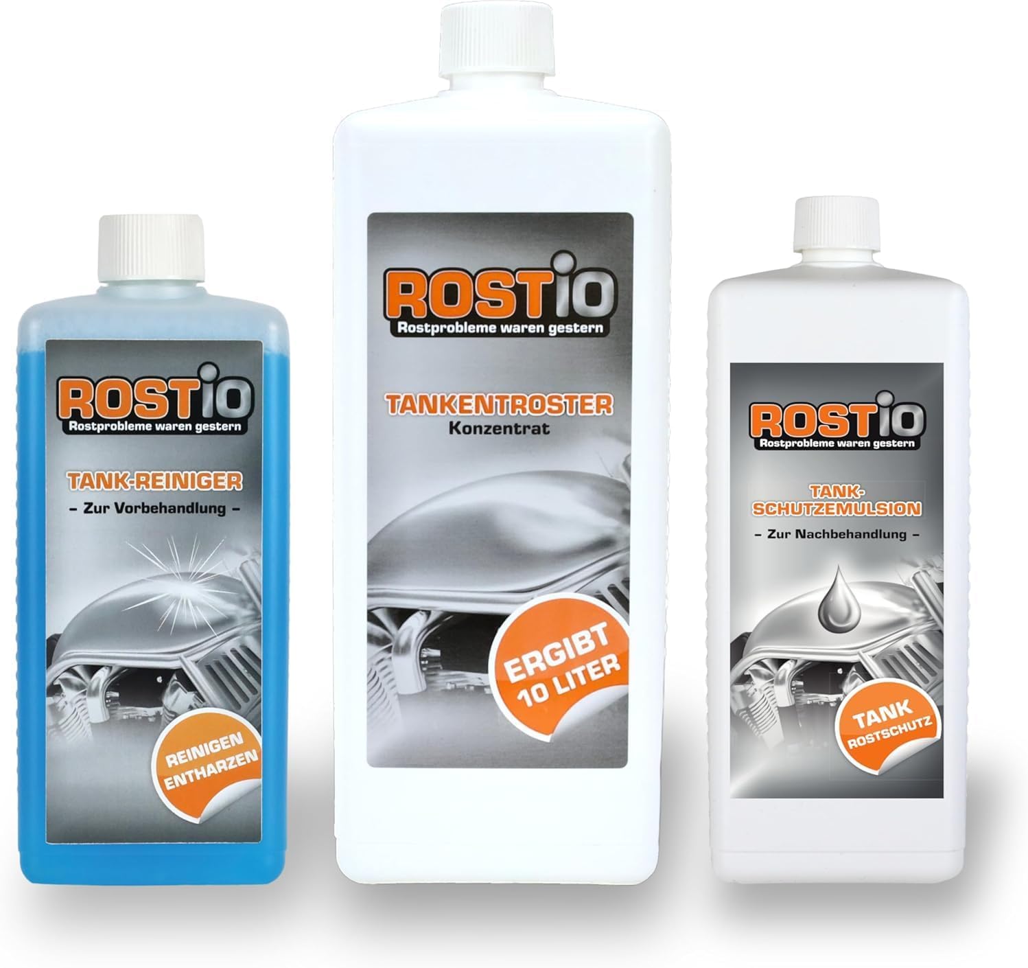 Rostio 1 Liter Tankentroster Plus 500 ml Tankreiniger und 500 ml Tank-Schutzemulsion Angebot bei HelloDeals