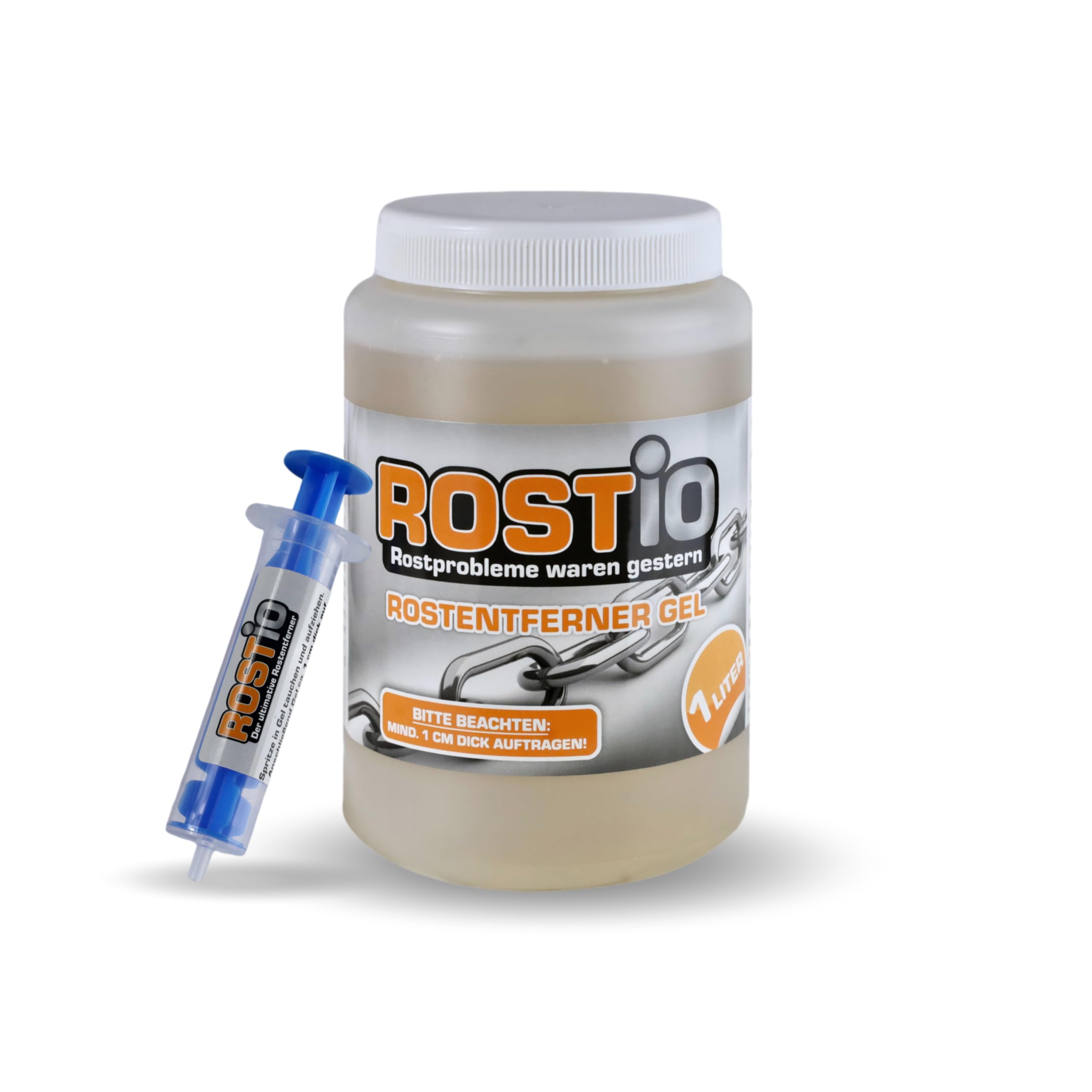 Rostio Hocheffektiver Rostumwandler/Rostentferner Gel 1 Liter | Entroster für Auto, Fahrrad, Metall, Edelstahl, Chrom … Angebot bei HelloDeals