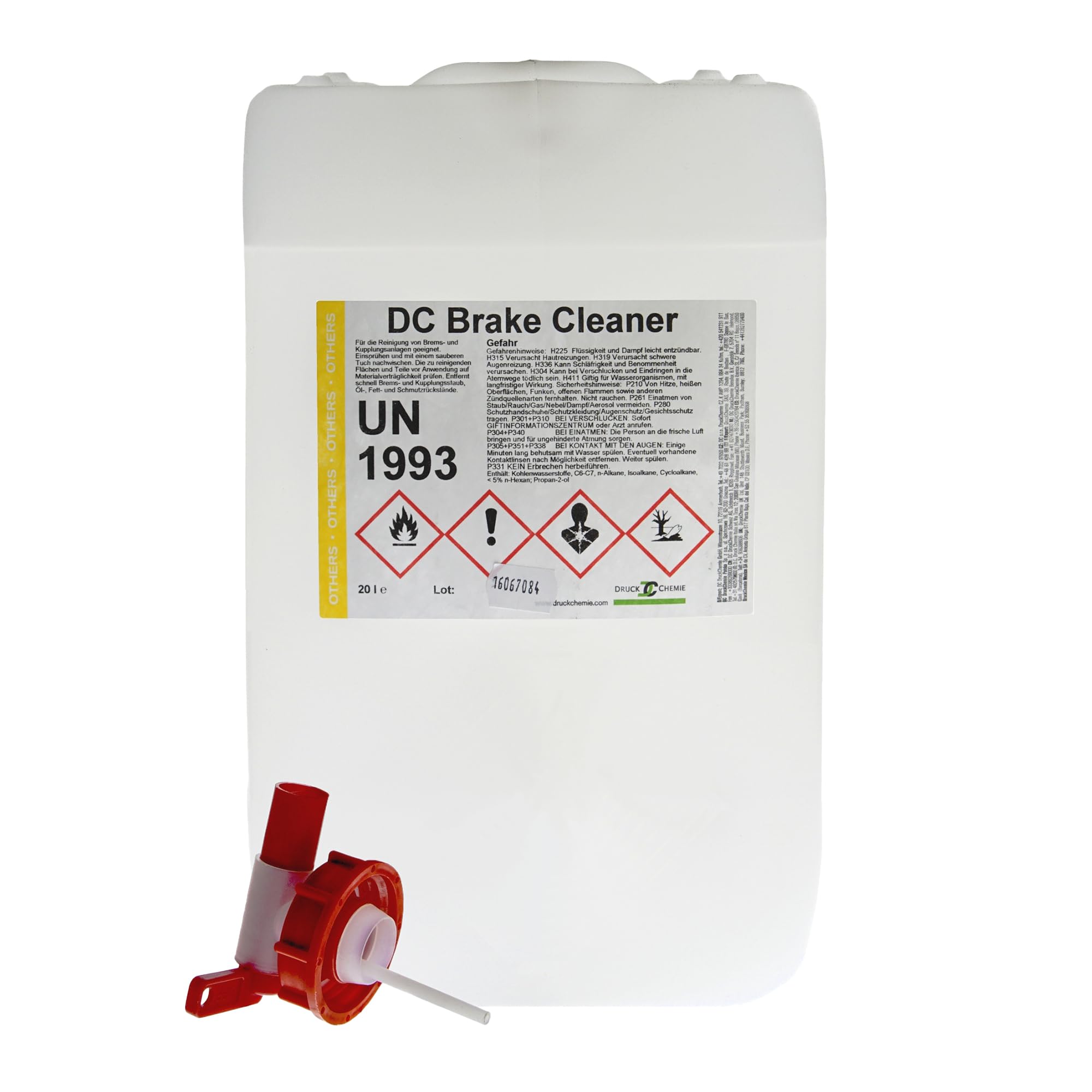 DC DruckChemie GmbH Bremsenreiniger Kanister 10L, acetonfrei + Auslaufhahn - Brake Cleaner - Teilereiniger zum Reinigen & Entfetten von Bremsen, Platten & Kupplungen Angebot bei HelloDeals