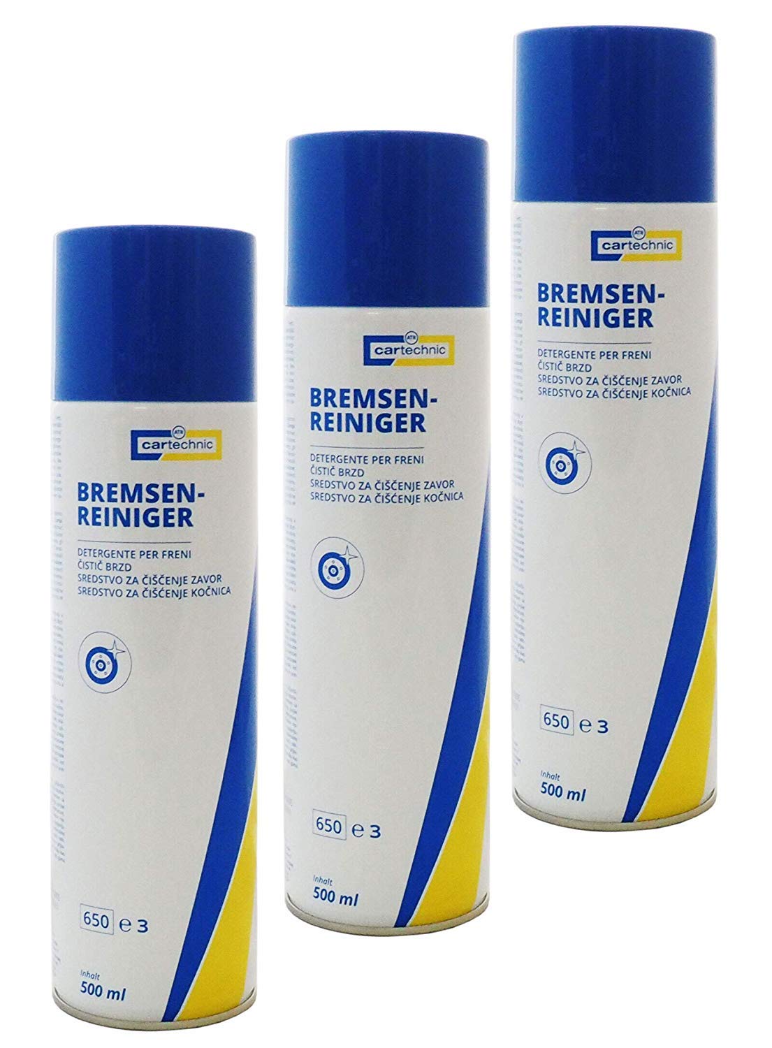 6x cartechnic Bremsenreiniger Spray 500ml, Entfetter, Ölentferner, Fettentferner Angebot bei HelloDeals