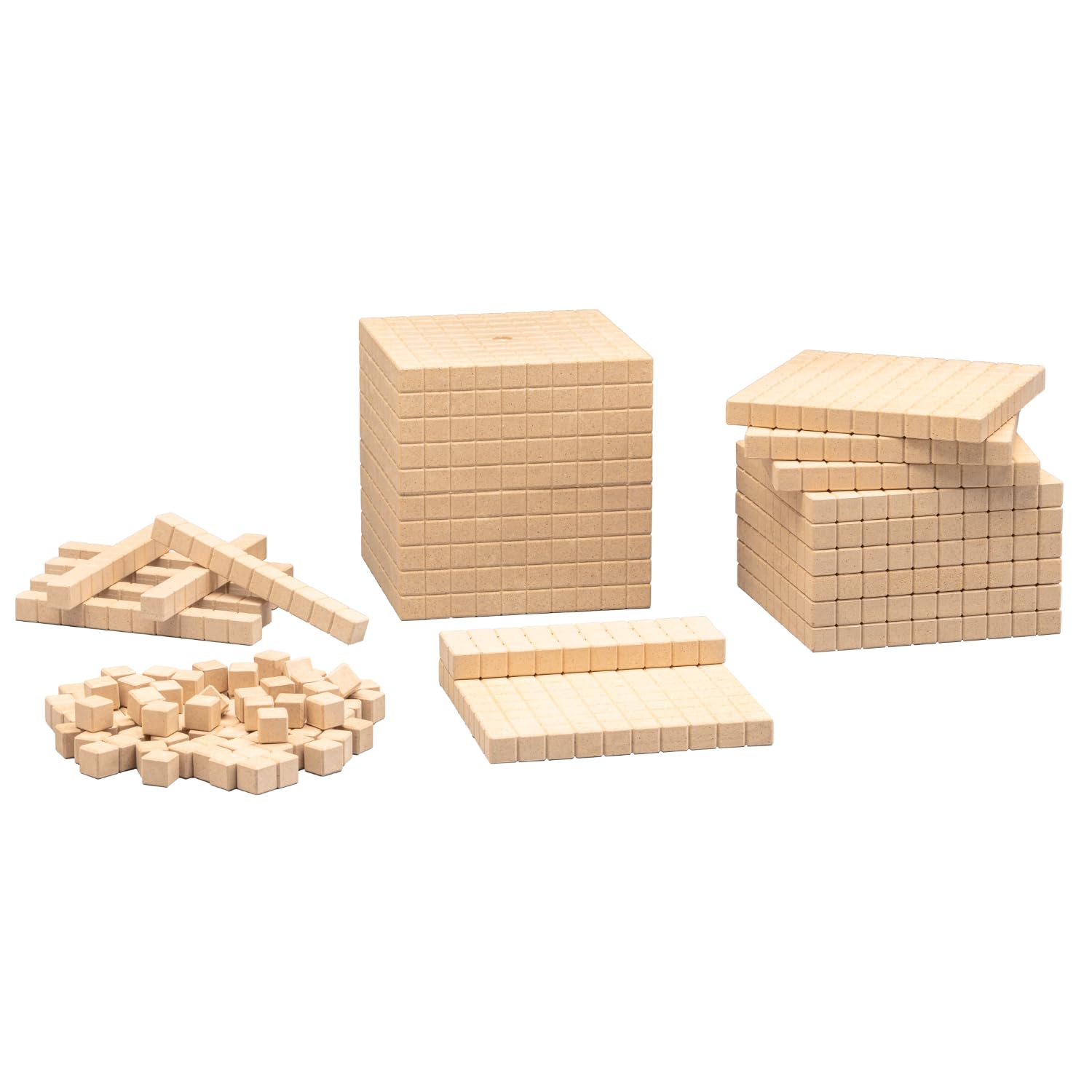 WISSNER® aktiv lernen - Dienes Grundsortiment zum Dezimalrechnen 121 Teile - RE-Wood® 121 pieces Single Angebot bei HelloDeals