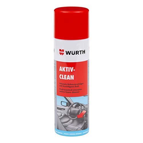 Würth Fahrzeugreiniger Aktiv-Clean 500ml Intensiv Schaumreiniger für Kunststoffe Aramturen Türverkleidungen Textilien Polster und Leder Angebot bei HelloDeals