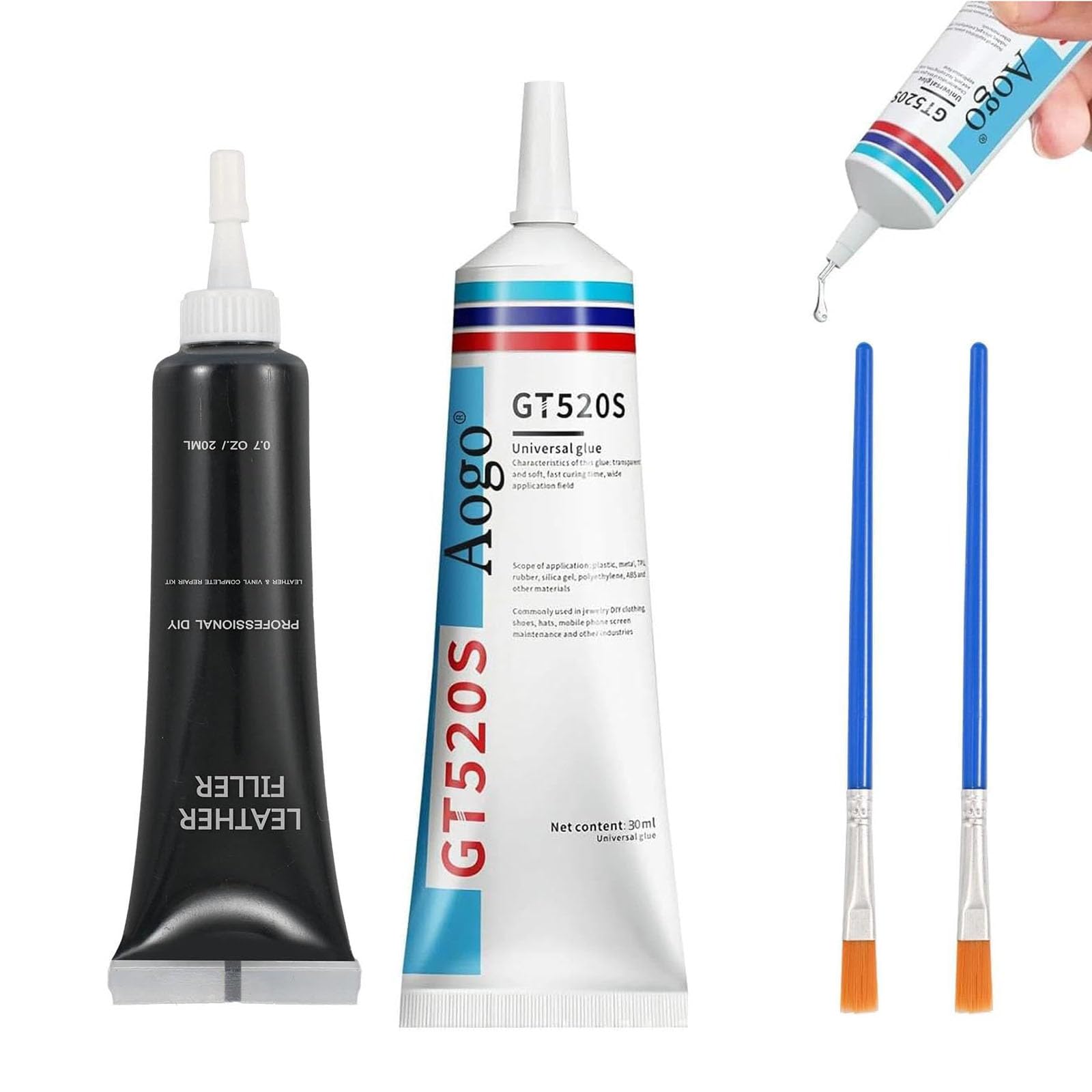 BUDOCI Leder Reparatur Set, Fiussigleder Reparatur Creme Set Schwarz Leder Repairing kit für Auto Lederlenkrad Sofa Jacke Geldbörse Gürtel Schuhe Kunstleder Kratzer Risse Schwarz Lederkleber Kit Angebot bei HelloDeals