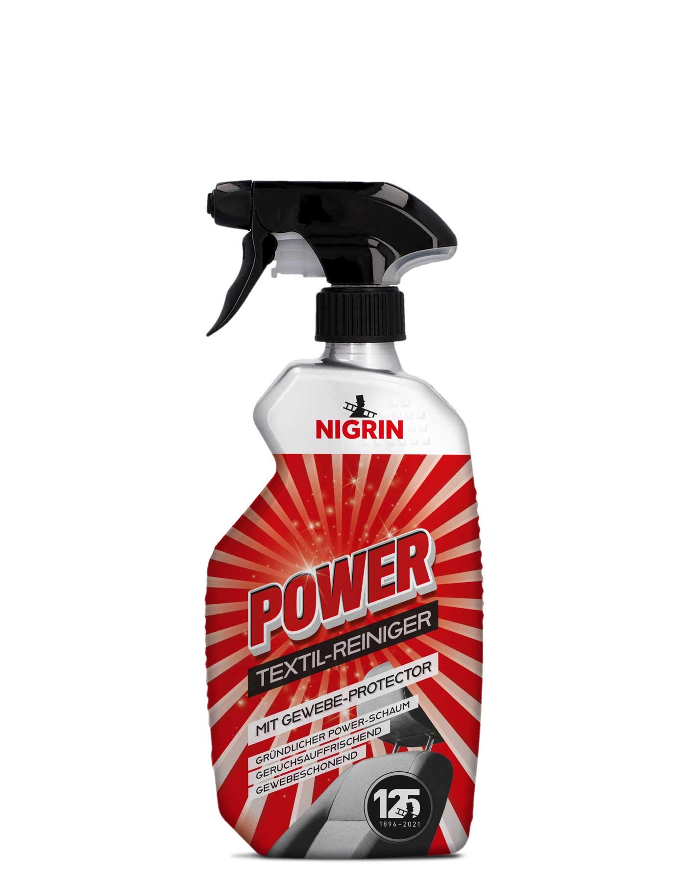 NIGRIN POWER Textil-Reiniger für Auto Innenraum, mit Gewebe-Protector, reinigt gründlich, geruchsauffrischend, 500 ml Single Angebot bei HelloDeals