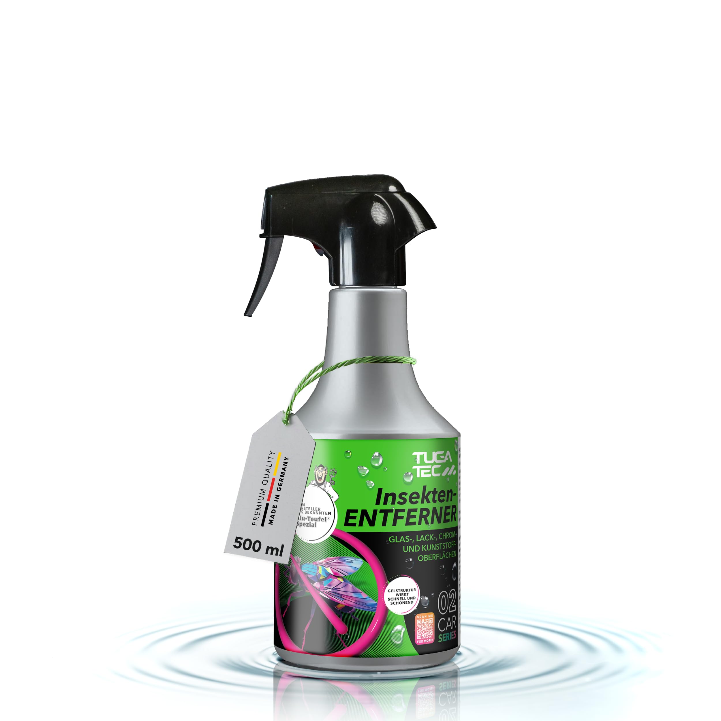 TUGA TEC Insektenentferner Premium 500 mL – Effektiver Insektenreiniger für Lack, Glas, Kunststoff & Chrom – Schonend & pH-neutral – Für Auto, Motorrad, LKW – Made in Germany Angebot bei HelloDeals