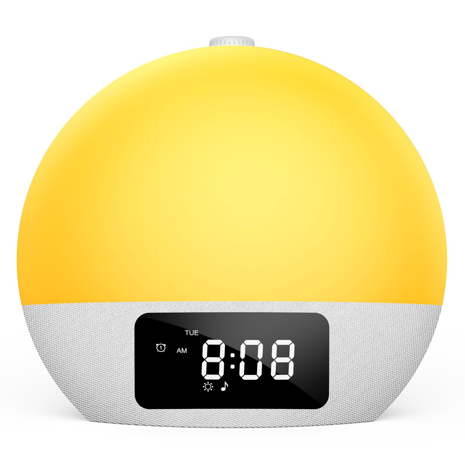 Tageslichtwecker,Geschenke Lichtwecker Wecker Digital Wake Up Light mit 25 beruhigende Klänge in 16 Helligkeit,Doppelalarm,8 Volltonfarben 9 farbige Licht,Weihnachtsgeschenke Wecker mit Projektion Angebot bei HelloDeals